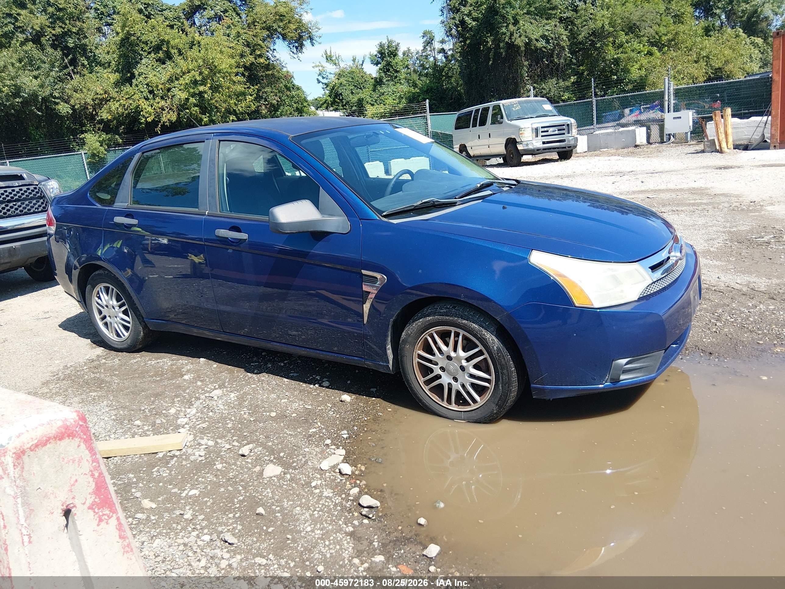 2008 Ford Focus Se/ses Blue vin: 1FAHP35N18W258952