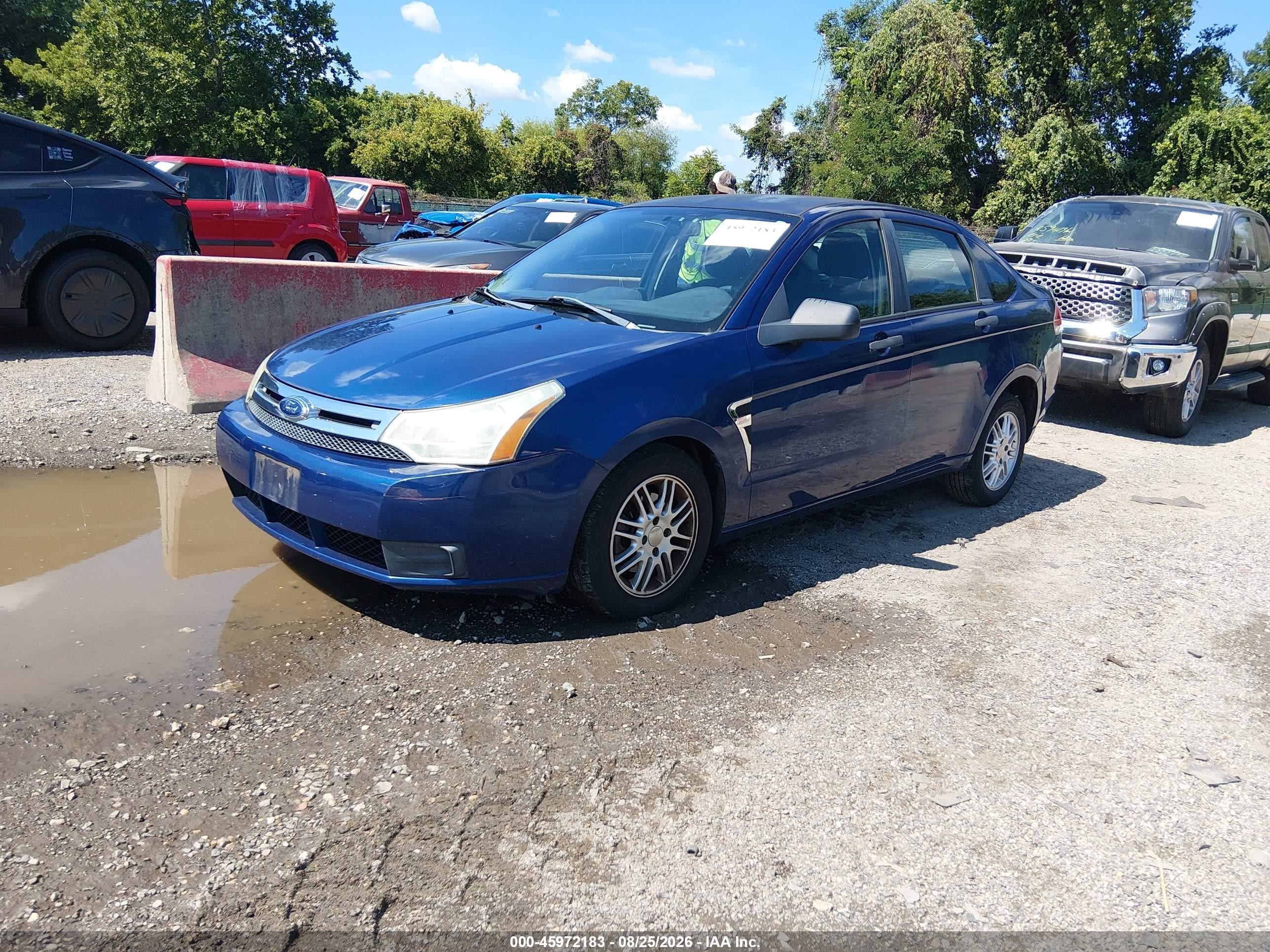 2008 Ford Focus Se/ses Синий vin: 1FAHP35N18W258952