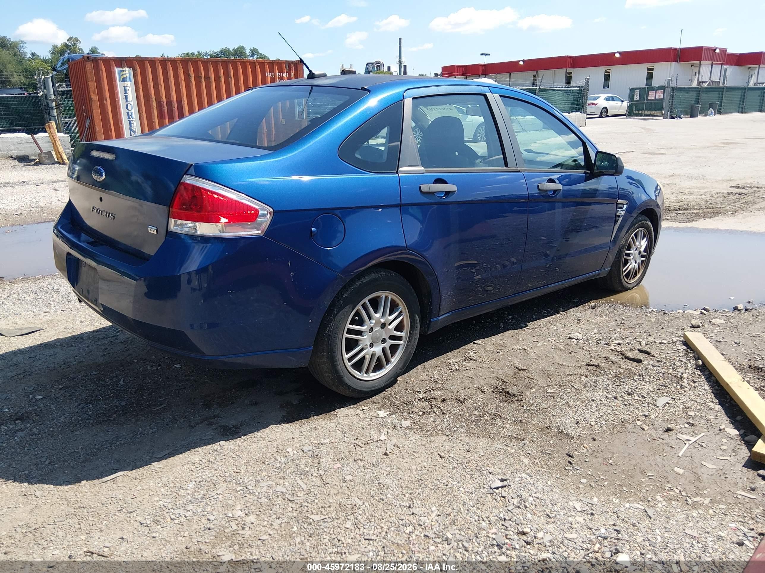 2008 Ford Focus Se/ses Синий vin: 1FAHP35N18W258952