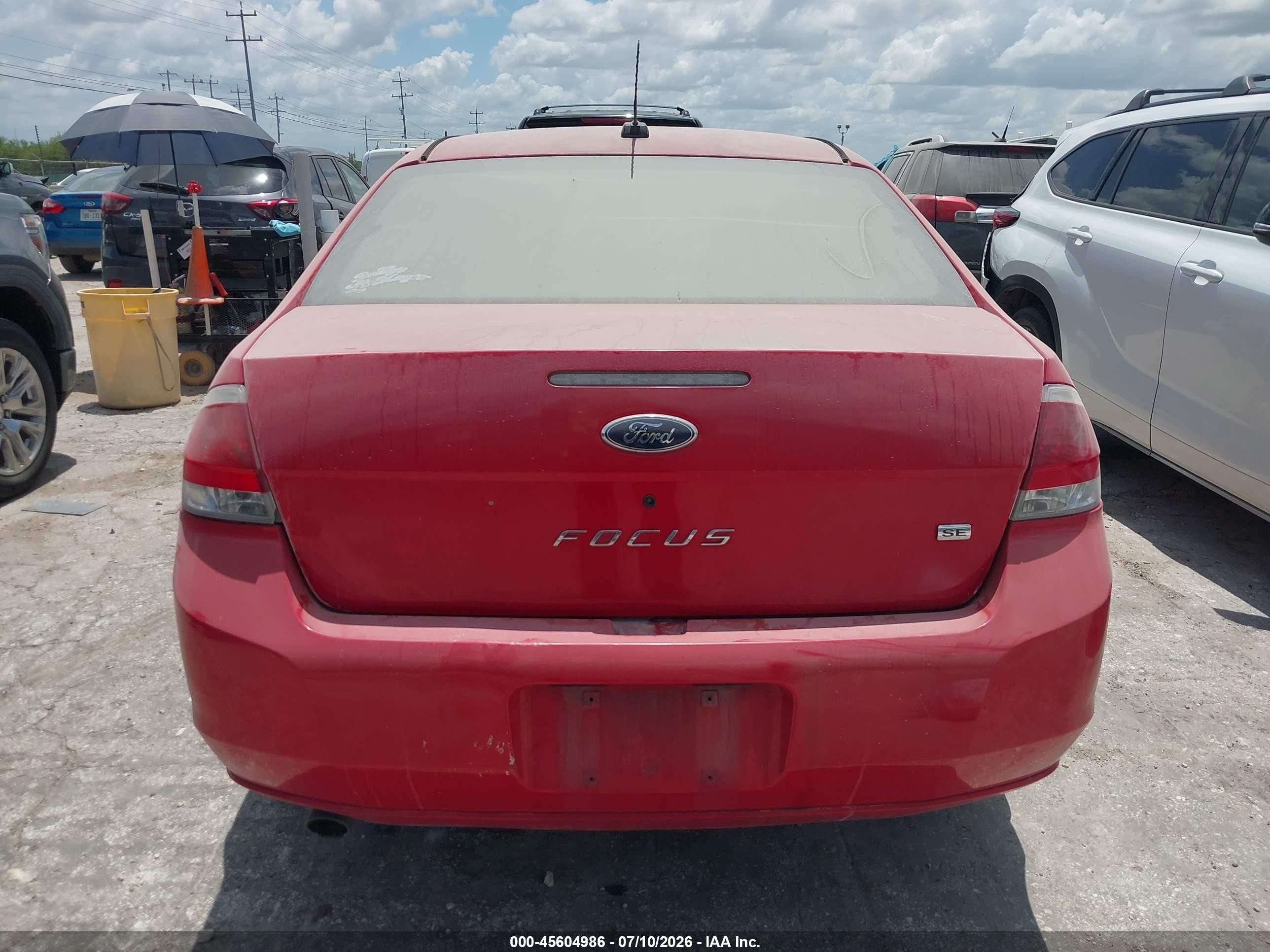 2008 Ford Focus Se/ses Red vin: 1FAHP35N18W278635