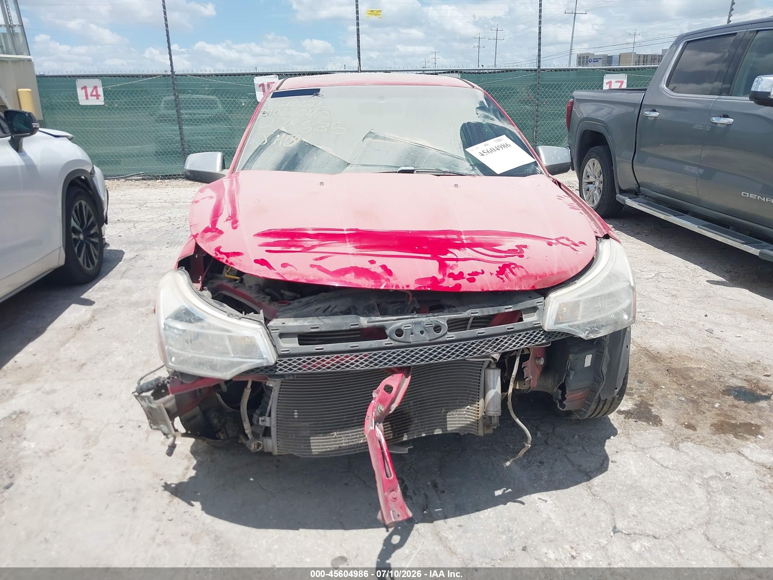 2008 Ford Focus Se/ses Red vin: 1FAHP35N18W278635