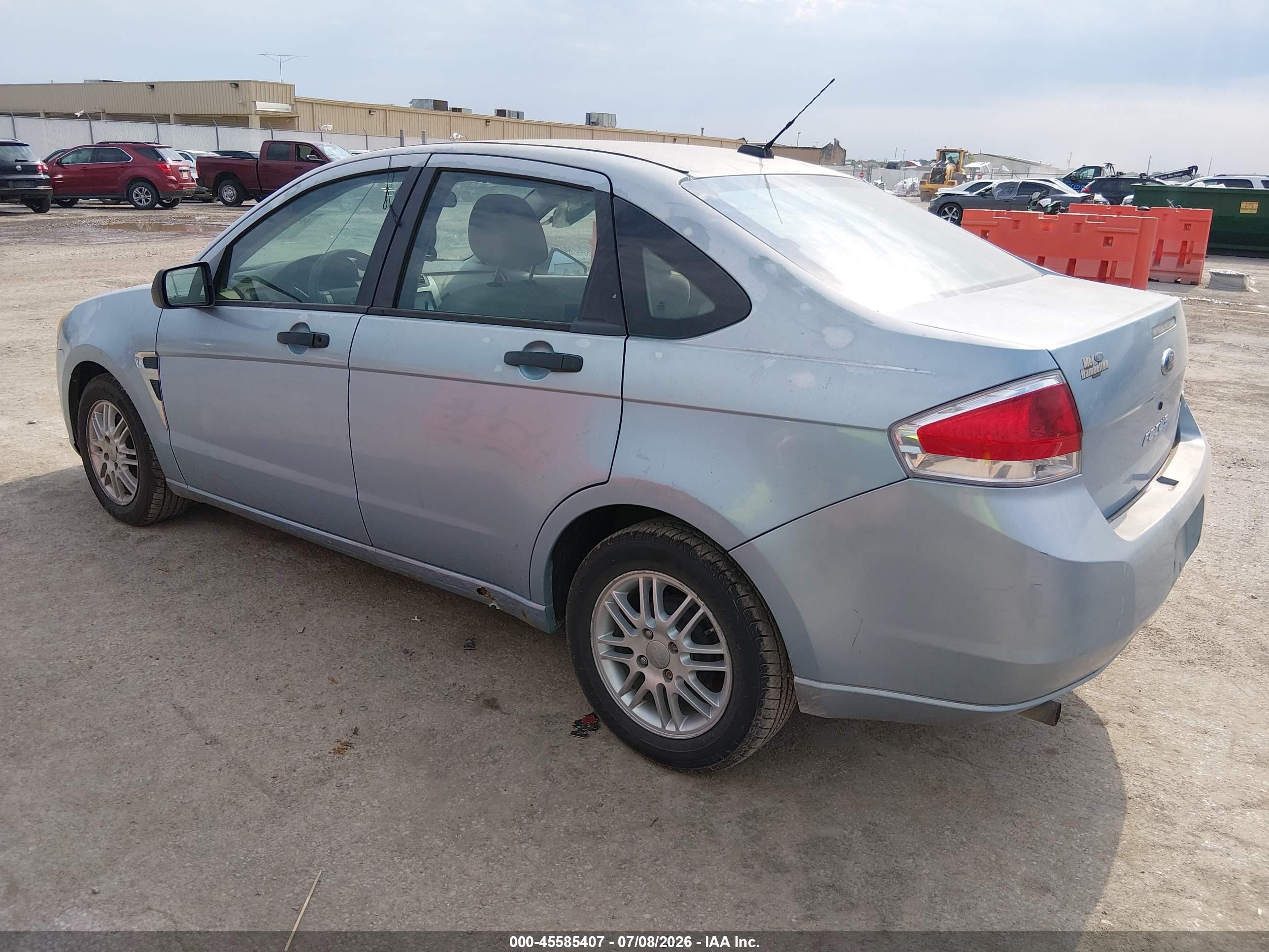 2008 Ford Focus Se/ses Light Blue vin: 1FAHP35N28W152638
