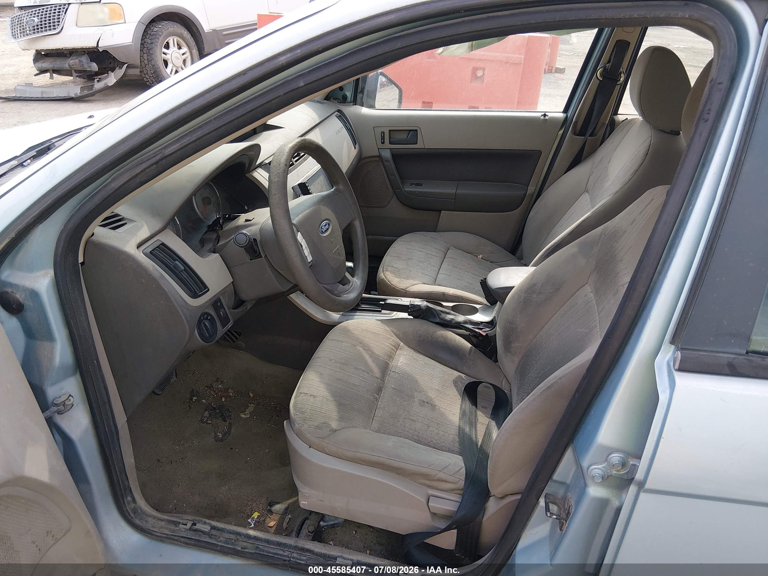 2008 Ford Focus Se/ses Light Blue vin: 1FAHP35N28W152638