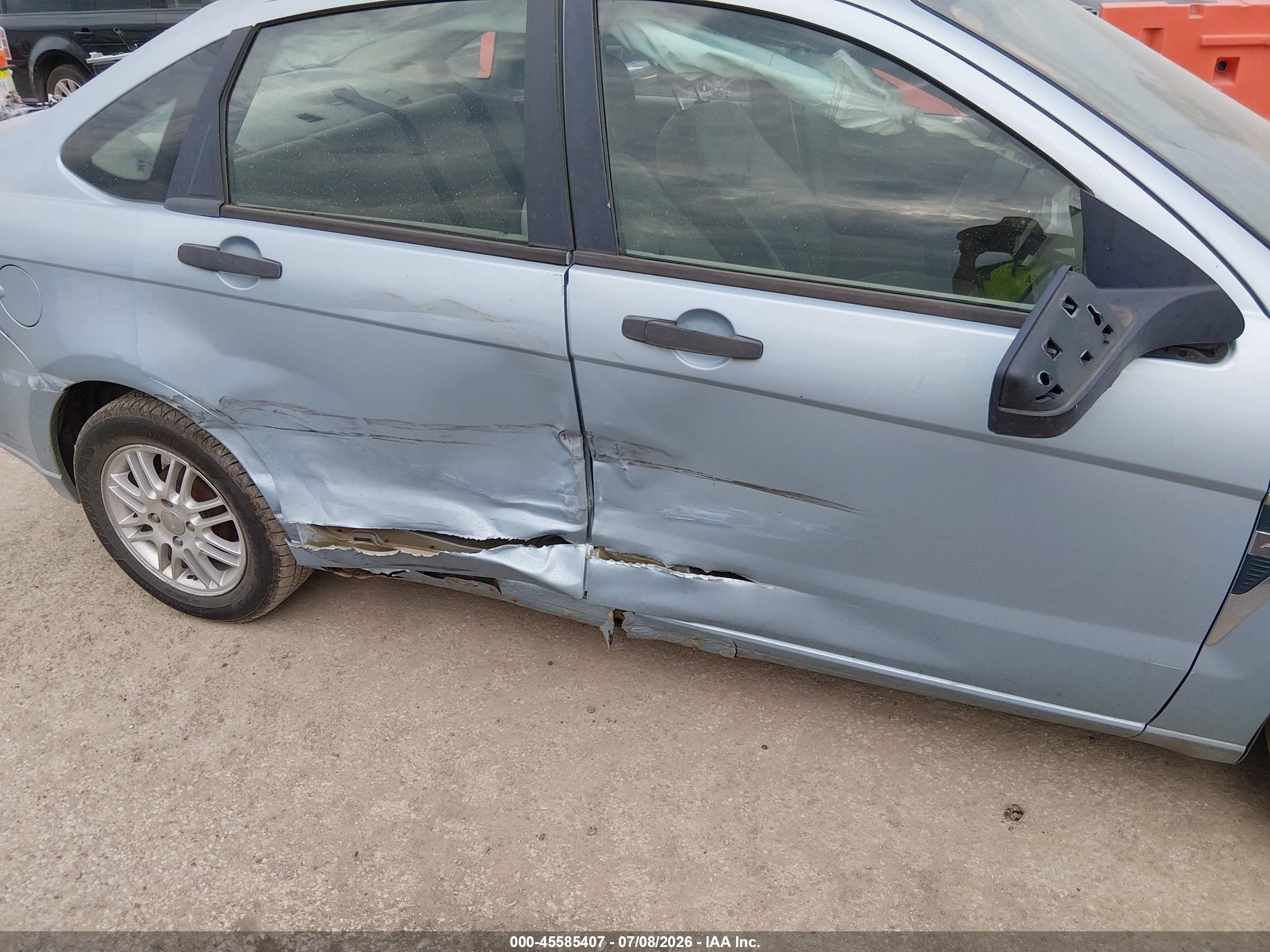 2008 Ford Focus Se/ses Light Blue vin: 1FAHP35N28W152638
