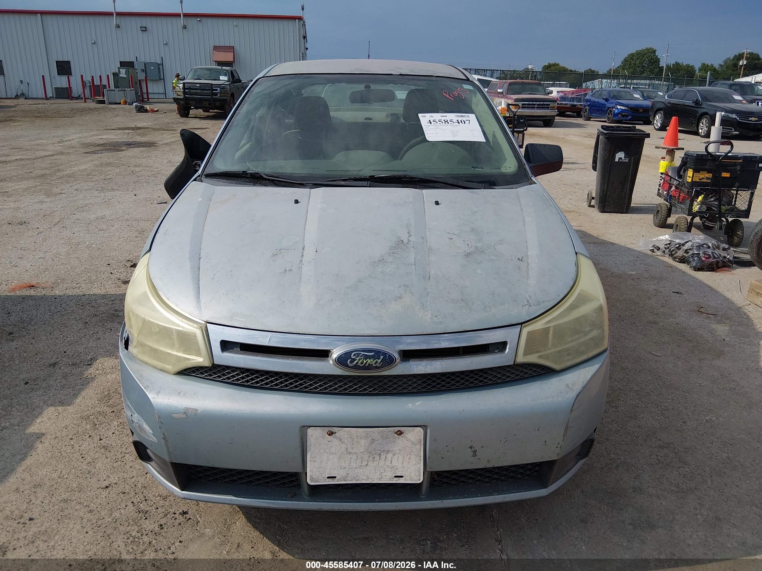 2008 Ford Focus Se/ses Light Blue vin: 1FAHP35N28W152638