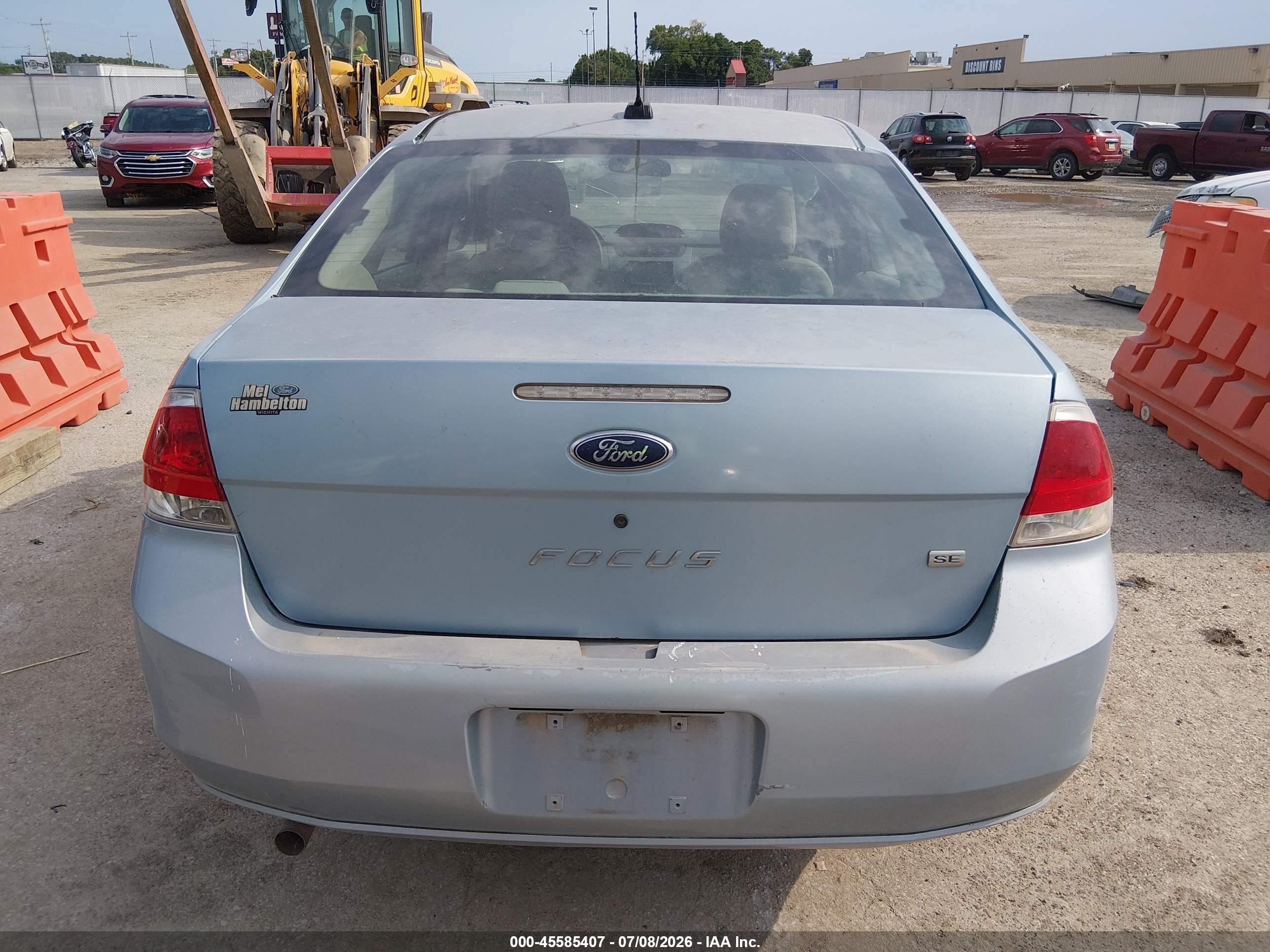 2008 Ford Focus Se/ses Light Blue vin: 1FAHP35N28W152638