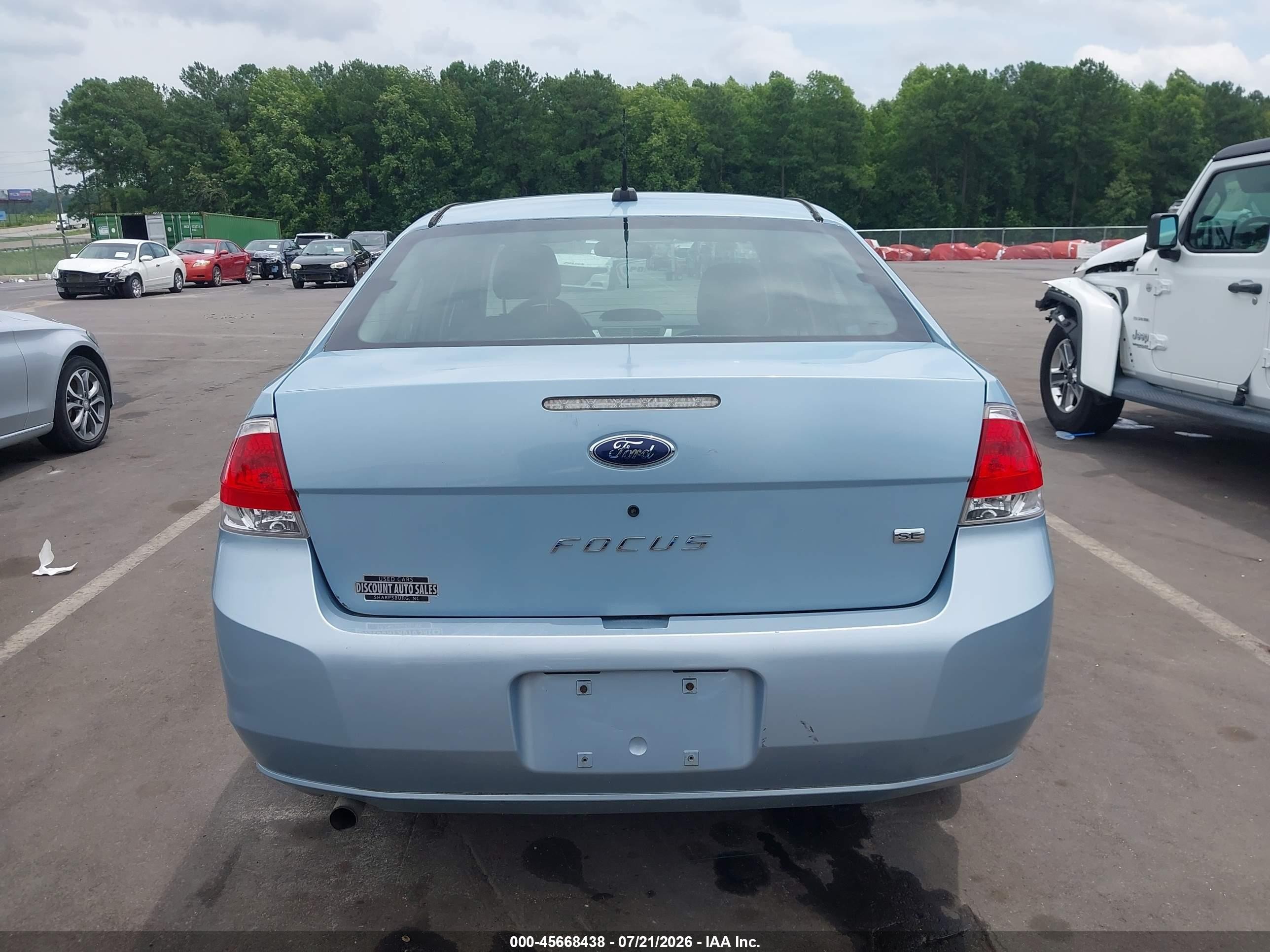 2008 Ford Focus Se/ses Blue vin: 1FAHP35N28W186482