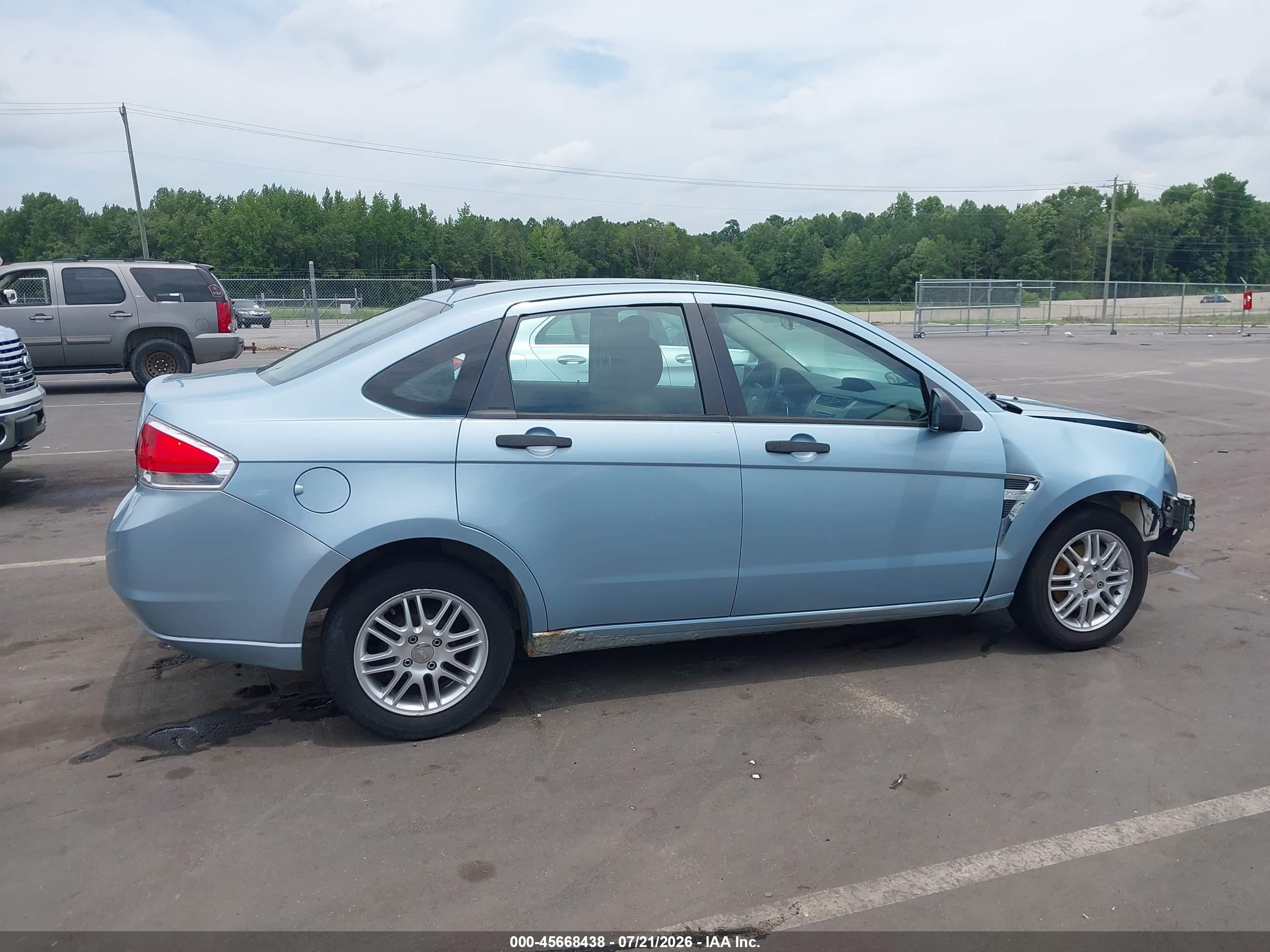 2008 Ford Focus Se/ses Blue vin: 1FAHP35N28W186482
