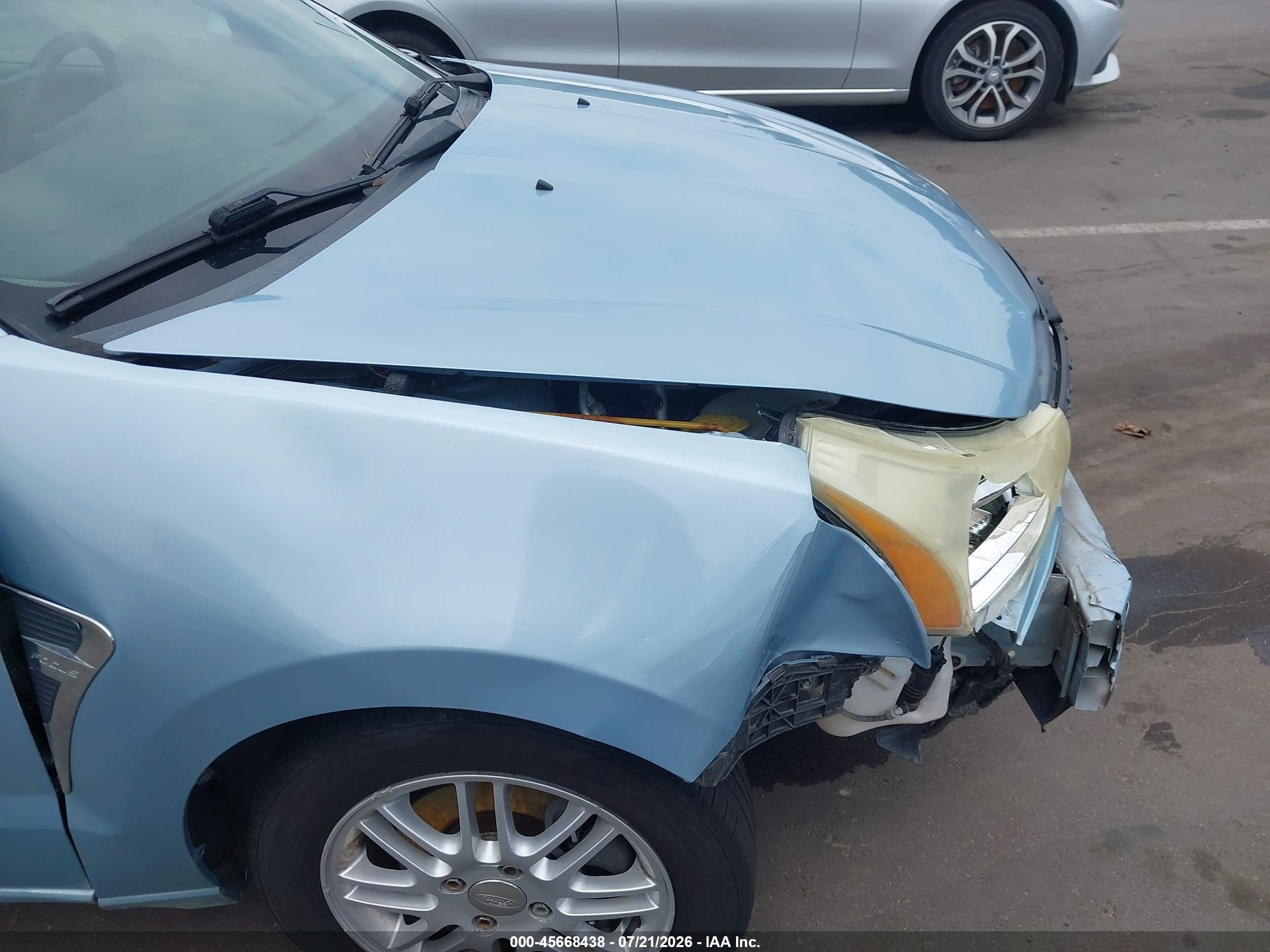 2008 Ford Focus Se/ses Blue vin: 1FAHP35N28W186482