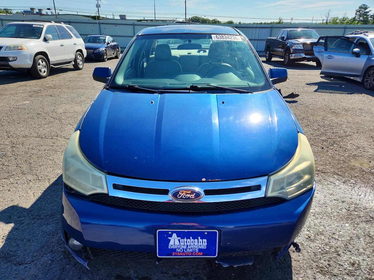 2008 Ford Focus Se Blue vin: 1FAHP35N28W233994