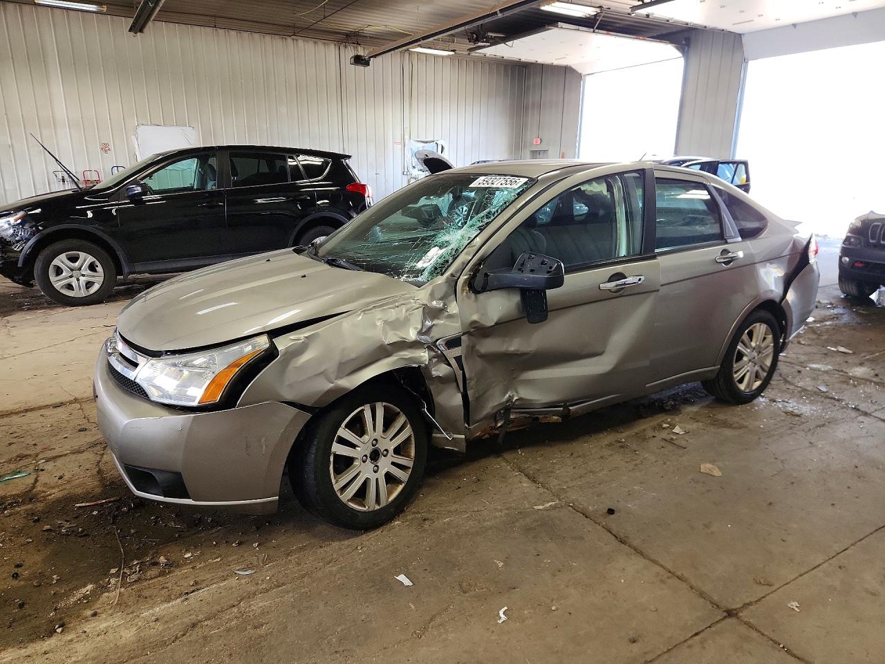 2008 Ford Focus Se Gray vin: 1FAHP35N28W282192