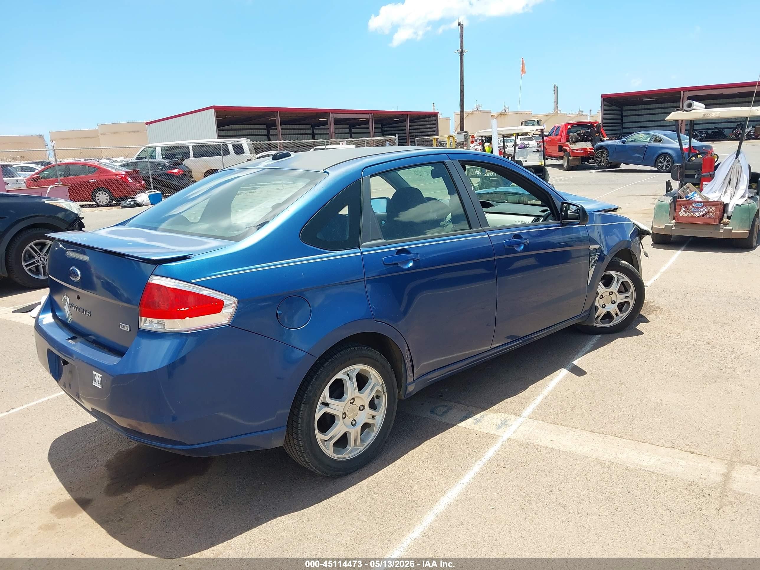 2008 Ford Focus Se/ses Blue vin: 1FAHP35N28W298229