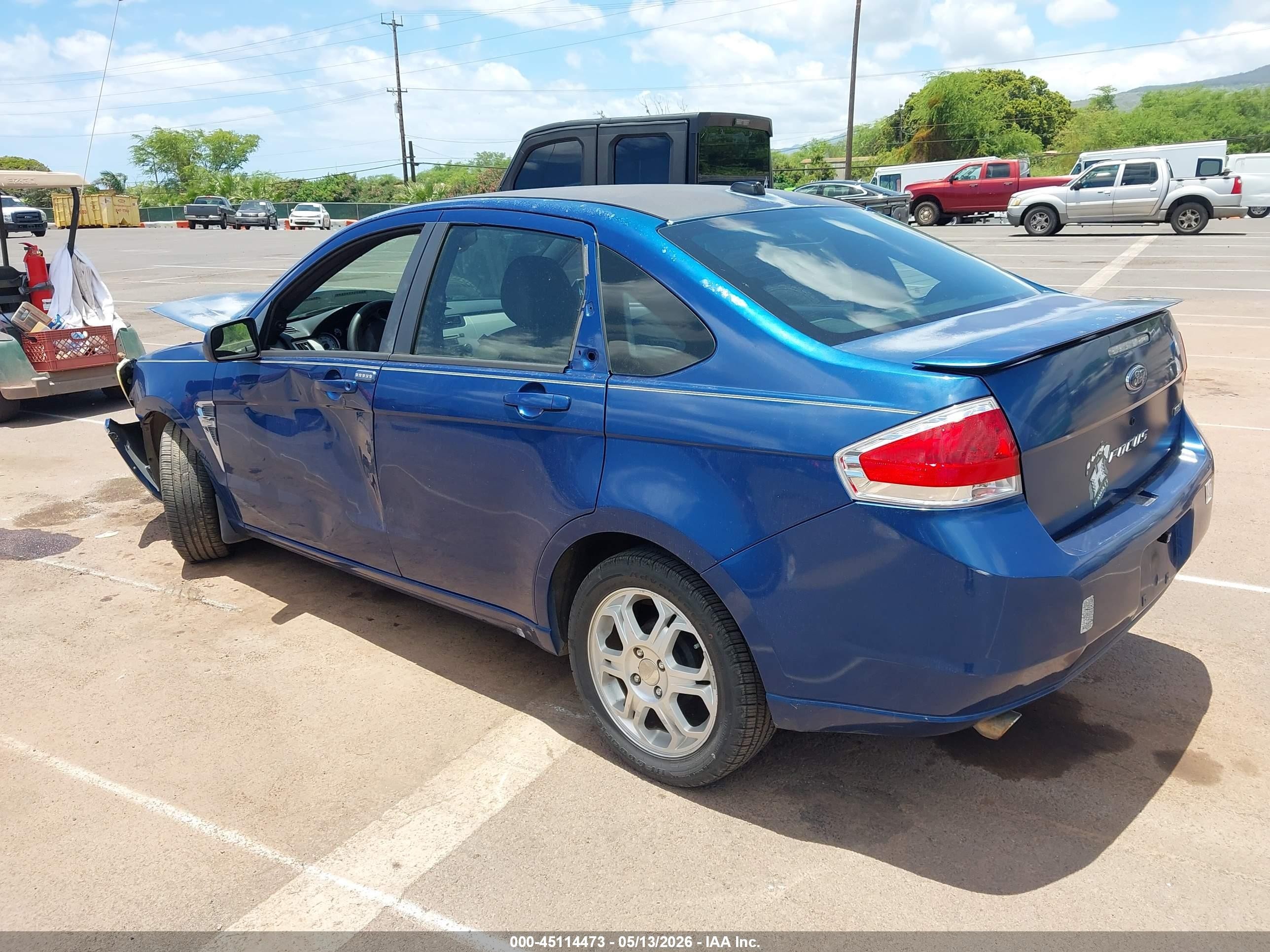 2008 Ford Focus Se/ses Blue vin: 1FAHP35N28W298229