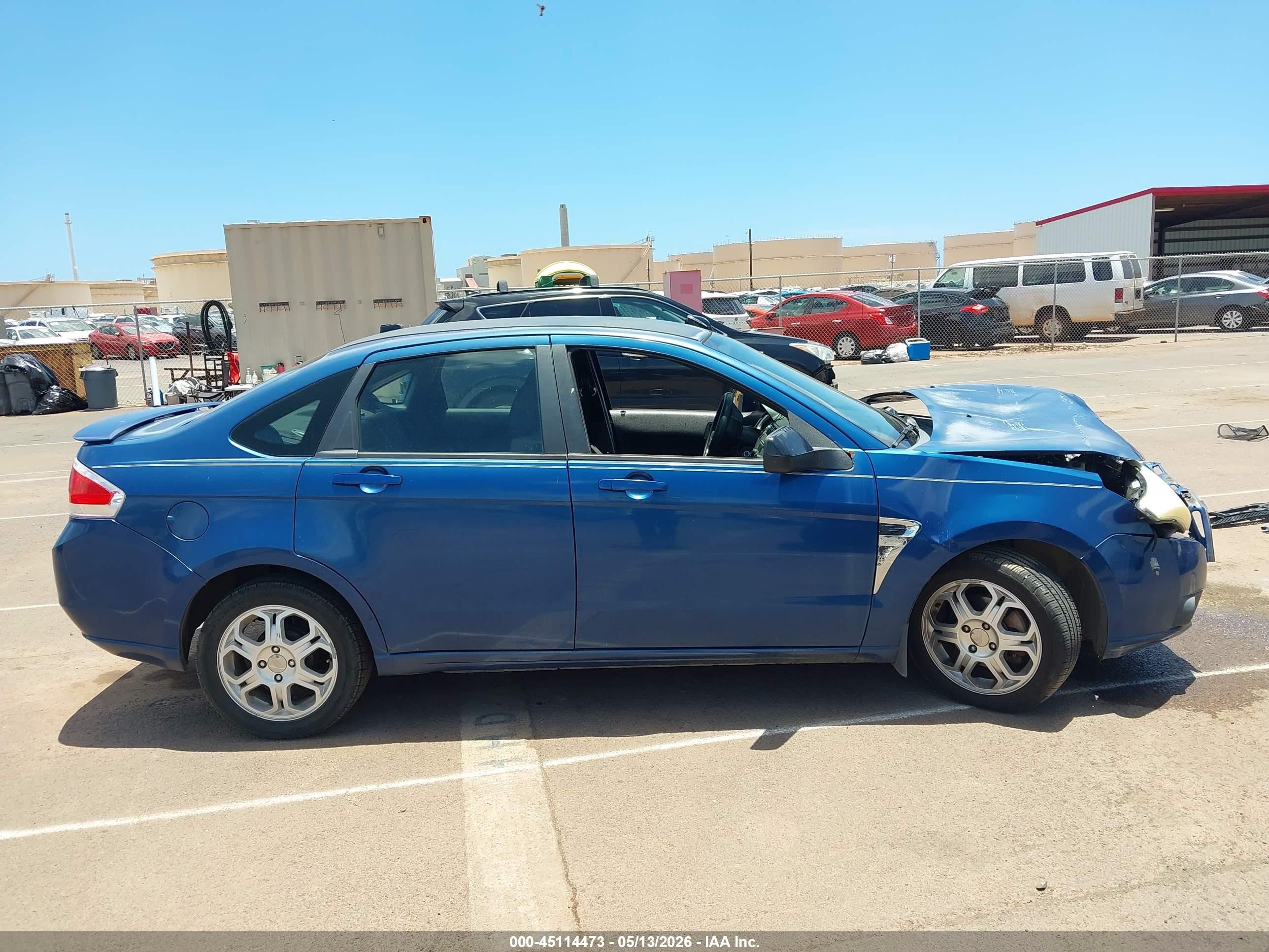 2008 Ford Focus Se/ses Blue vin: 1FAHP35N28W298229