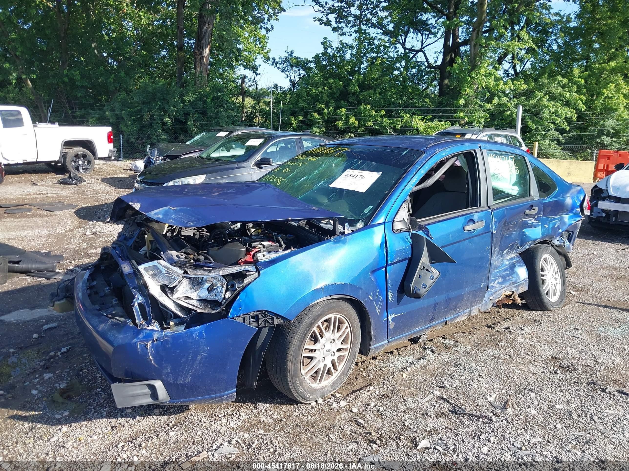 2009 Ford Focus Se Blue vin: 1FAHP35N29W108026