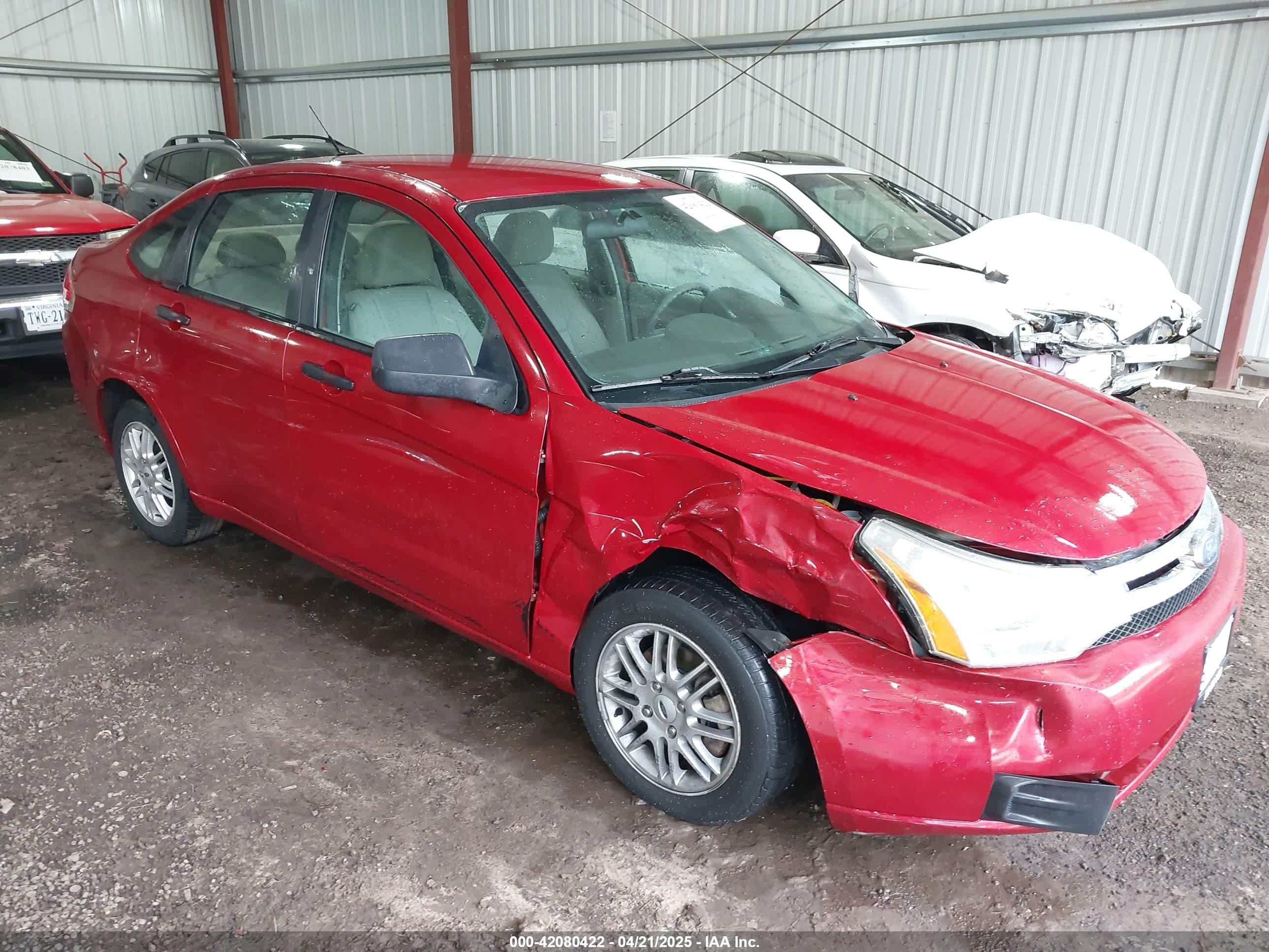2009 Ford Focus Se Red vin: 1FAHP35N29W148929