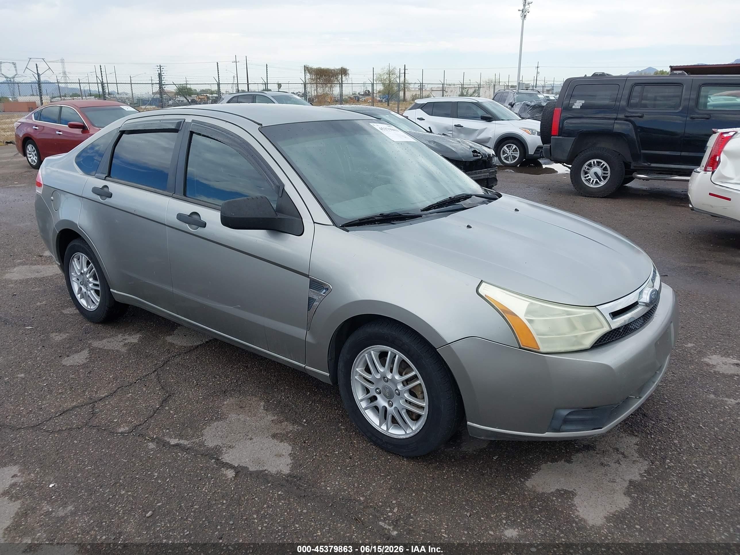 2008 Ford Focus Se Gray vin: 1FAHP35N38W115484