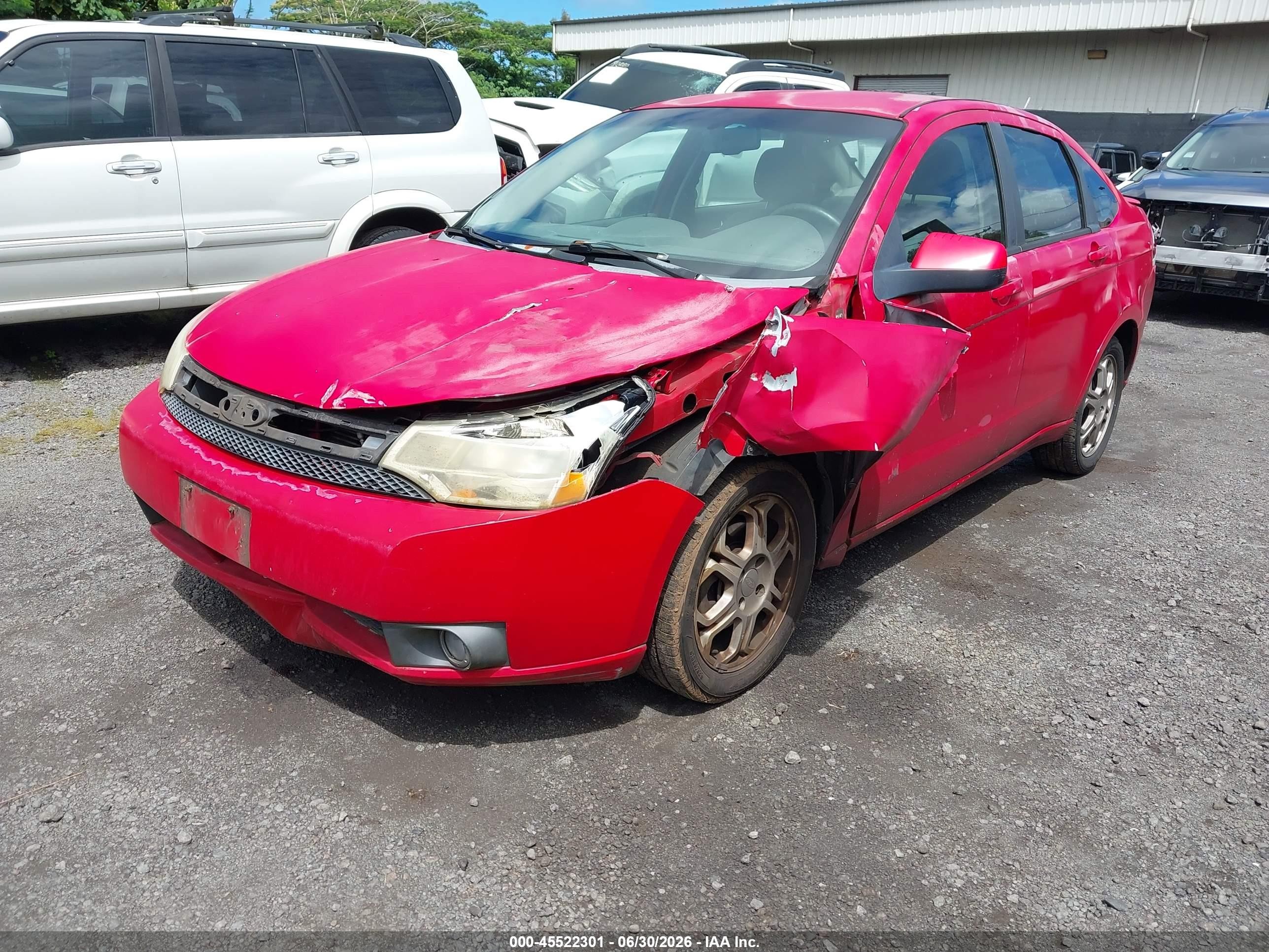 2008 Ford Focus Se/ses Красный vin: 1FAHP35N38W142748