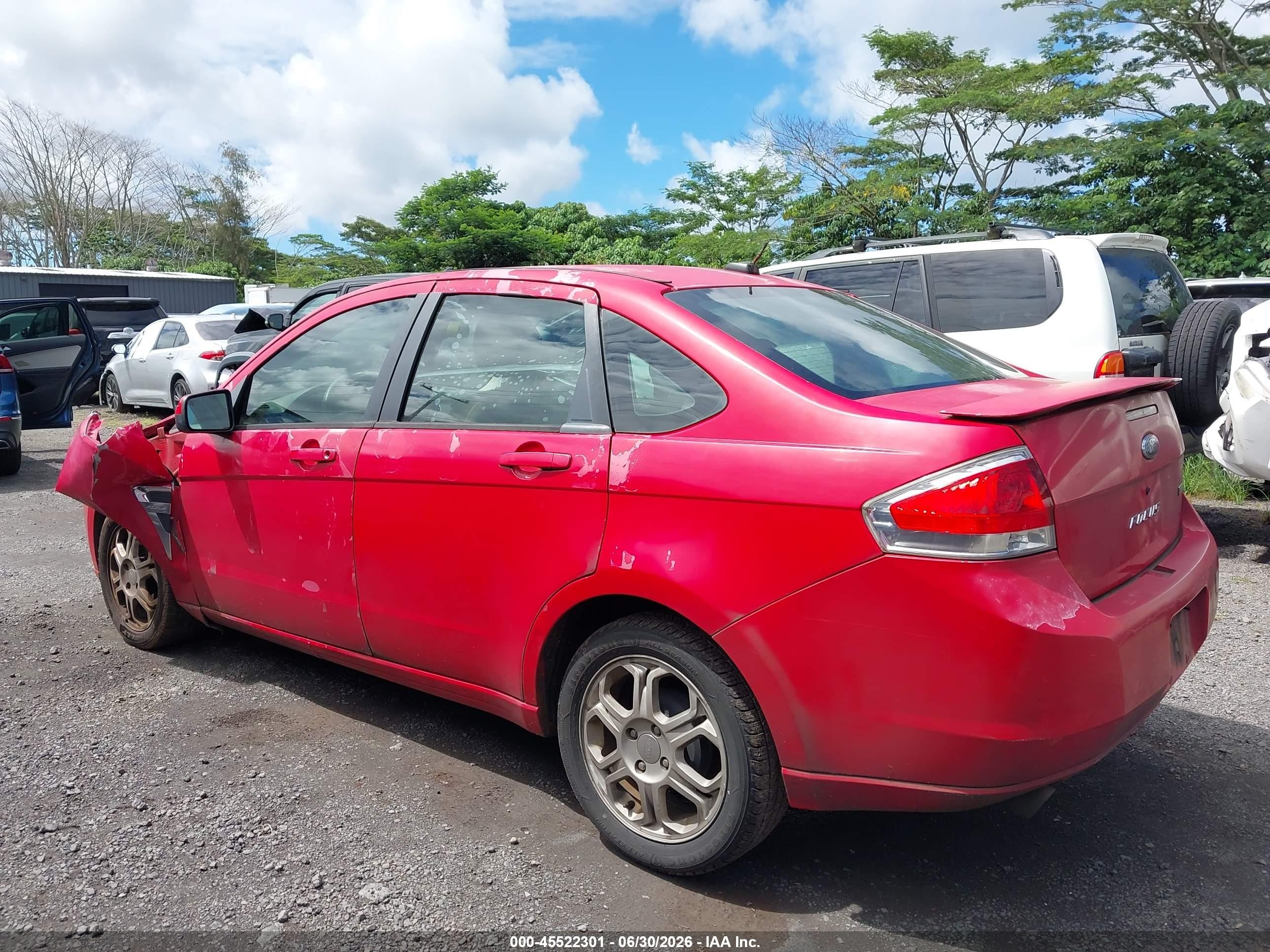 2008 Ford Focus Se/ses Красный vin: 1FAHP35N38W142748