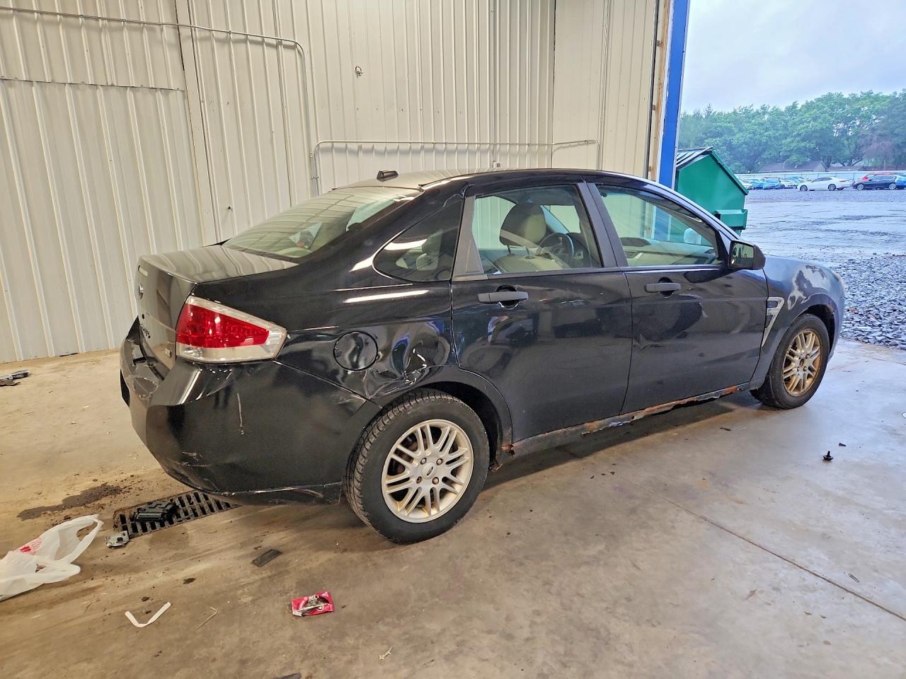 2008 Ford Focus Se Black vin: 1FAHP35N38W191416