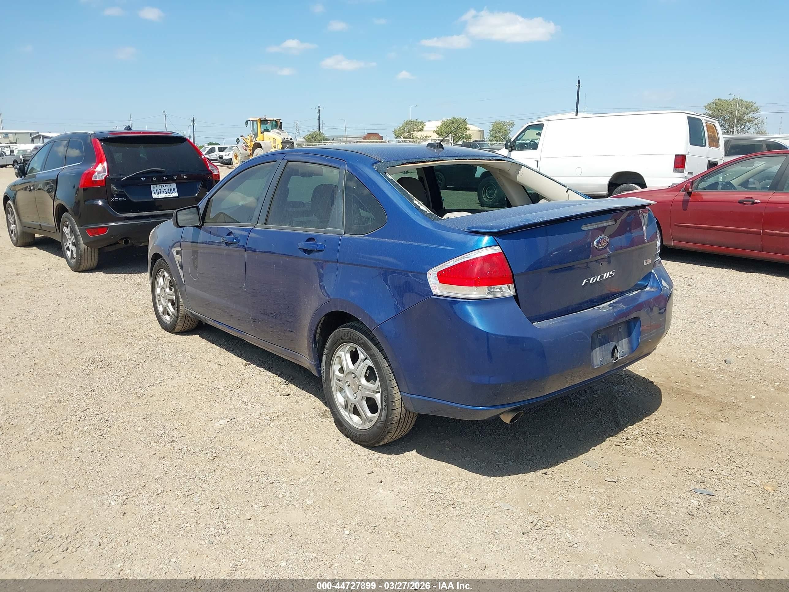 2008 Ford Focus Se/ses Blue vin: 1FAHP35N38W199578