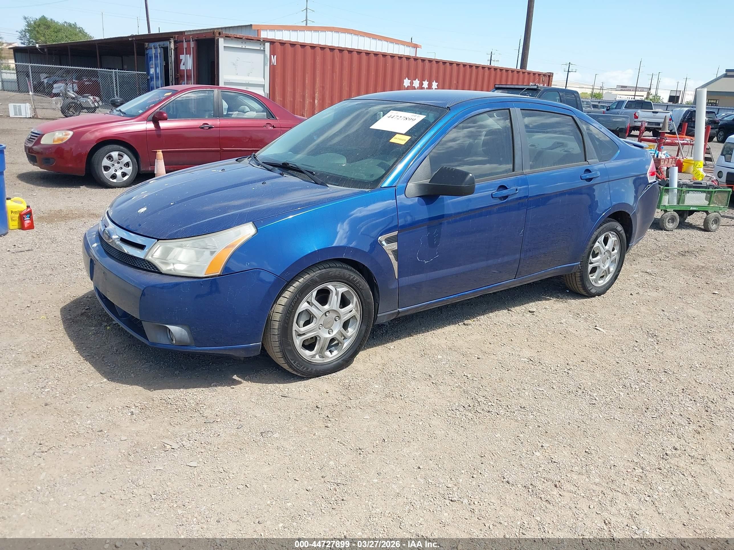 2008 Ford Focus Se/ses Blue vin: 1FAHP35N38W199578
