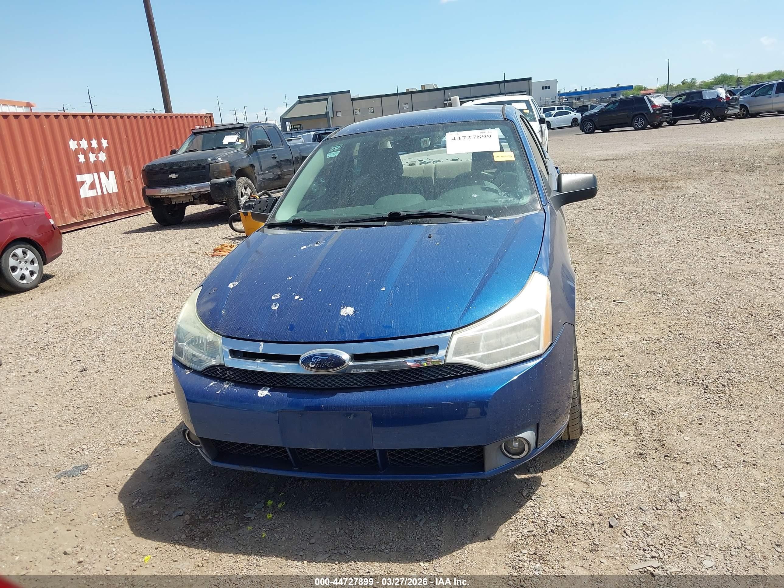 2008 Ford Focus Se/ses Blue vin: 1FAHP35N38W199578