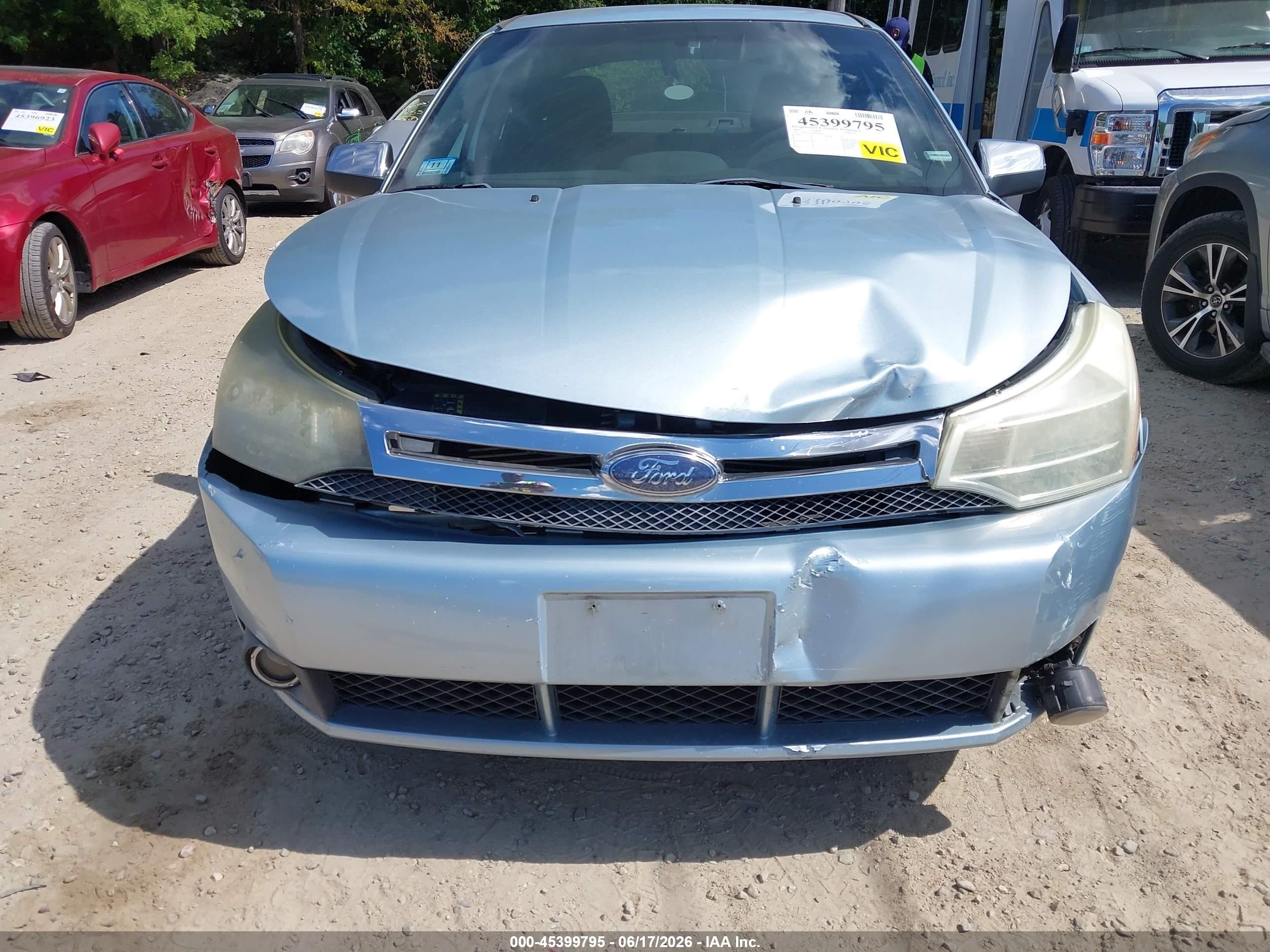 2008 Ford Focus Se/ses Light Blue vin: 1FAHP35N38W246950