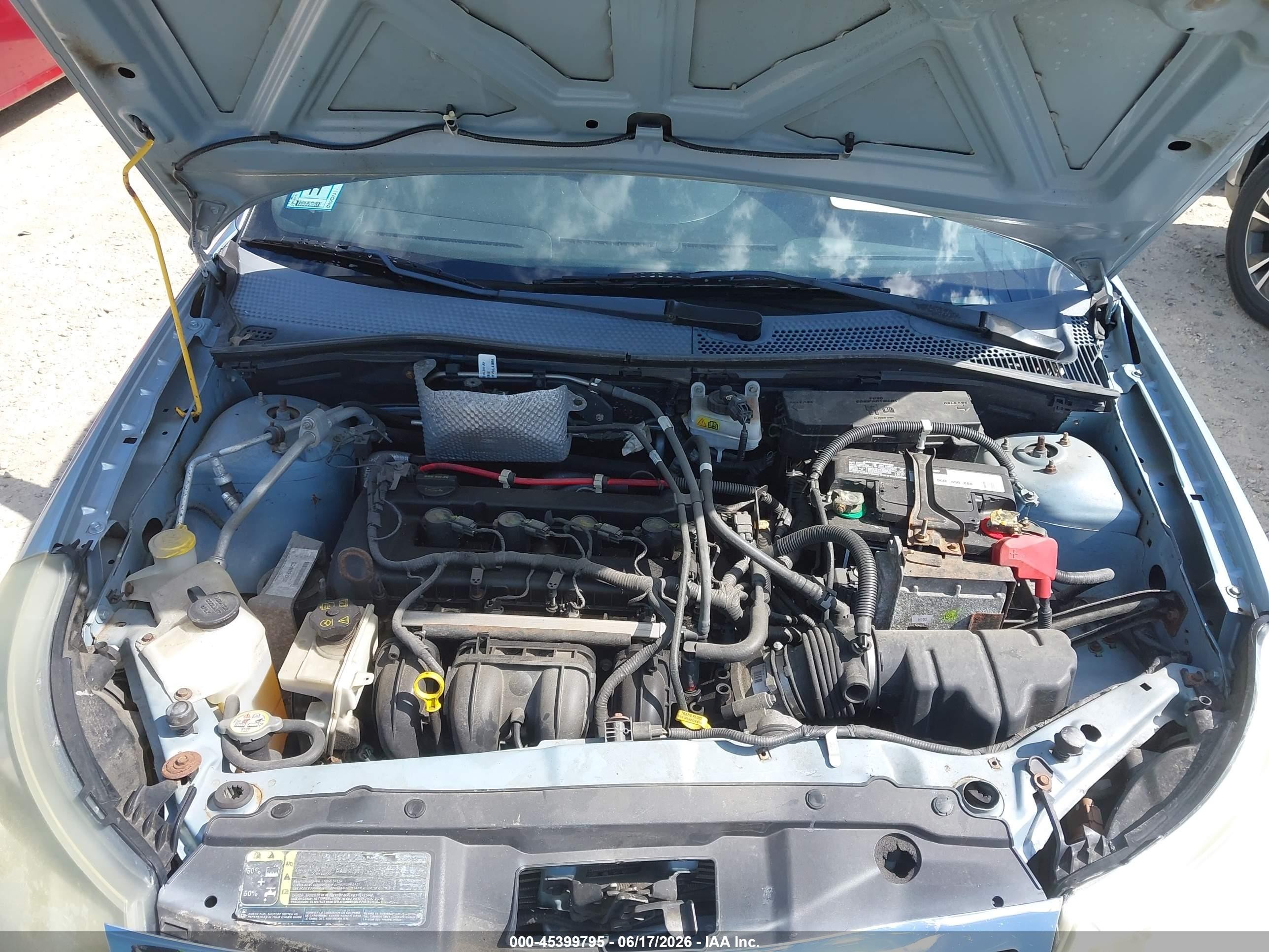 2008 Ford Focus Se/ses Light Blue vin: 1FAHP35N38W246950