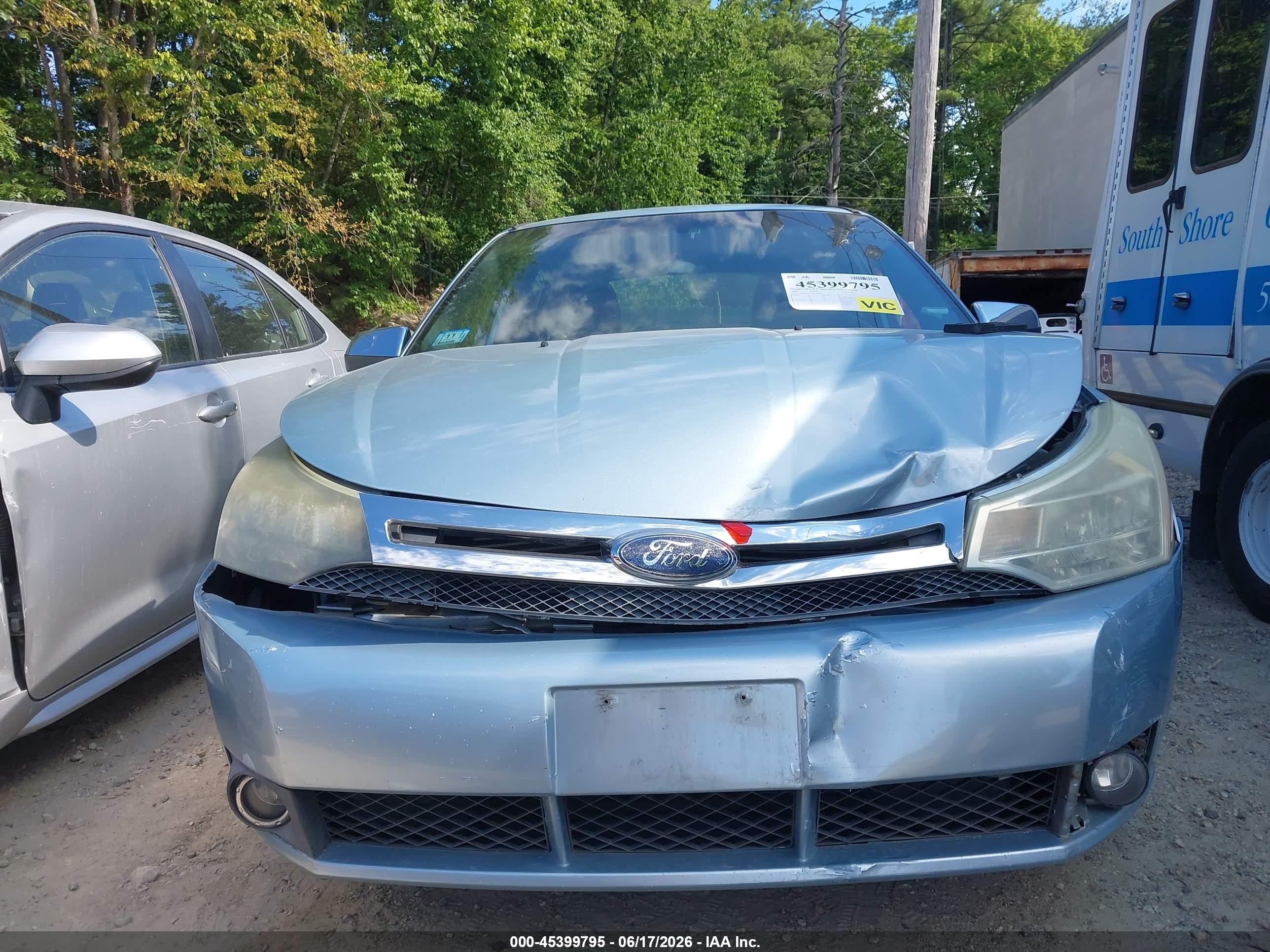 2008 Ford Focus Se/ses Light Blue vin: 1FAHP35N38W246950
