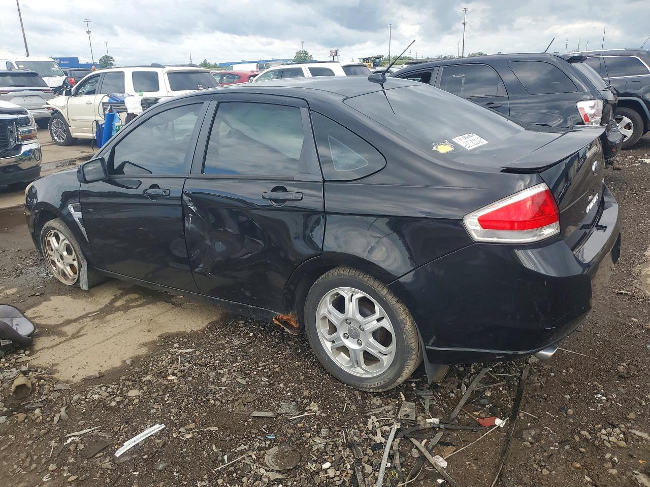 2008 Ford Focus Se Black vin: 1FAHP35N38W266518