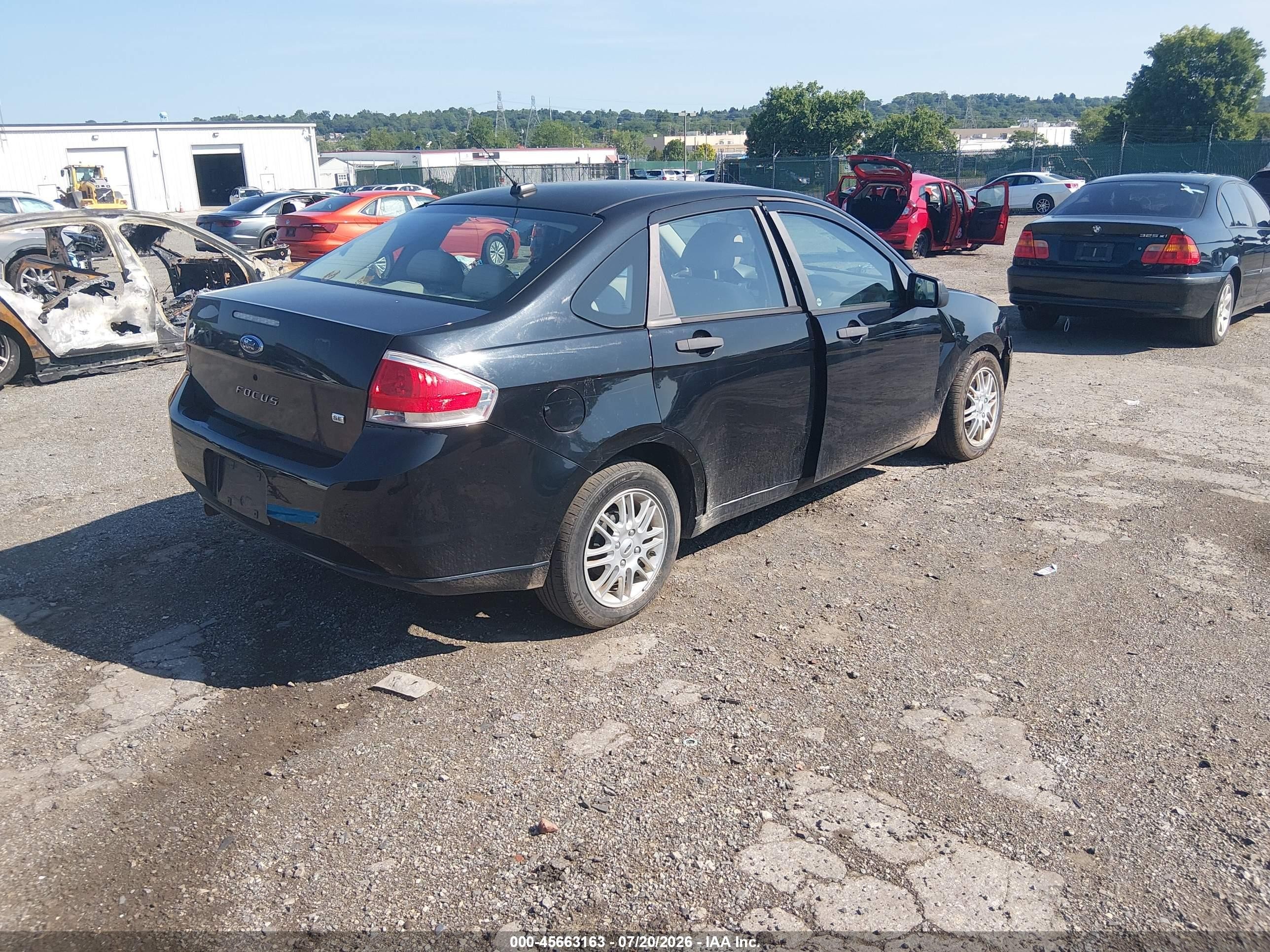 2009 Ford Focus Se Черный vin: 1FAHP35N39W140645
