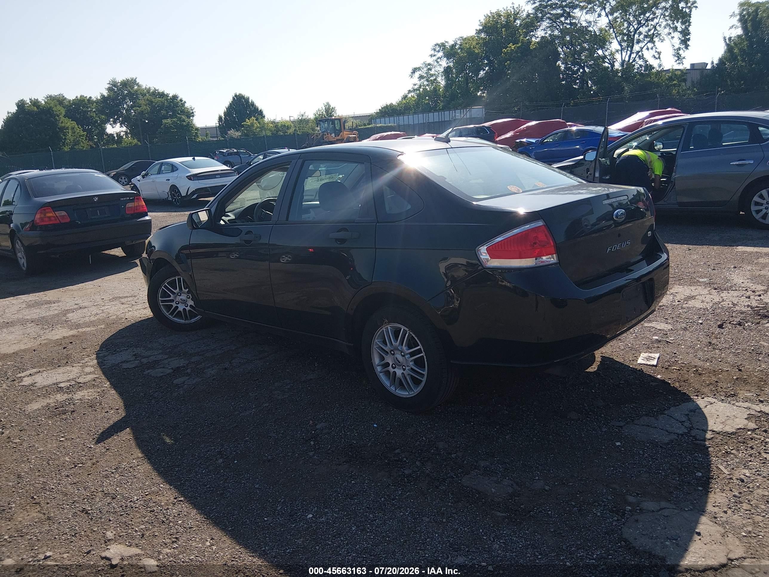 2009 Ford Focus Se Черный vin: 1FAHP35N39W140645