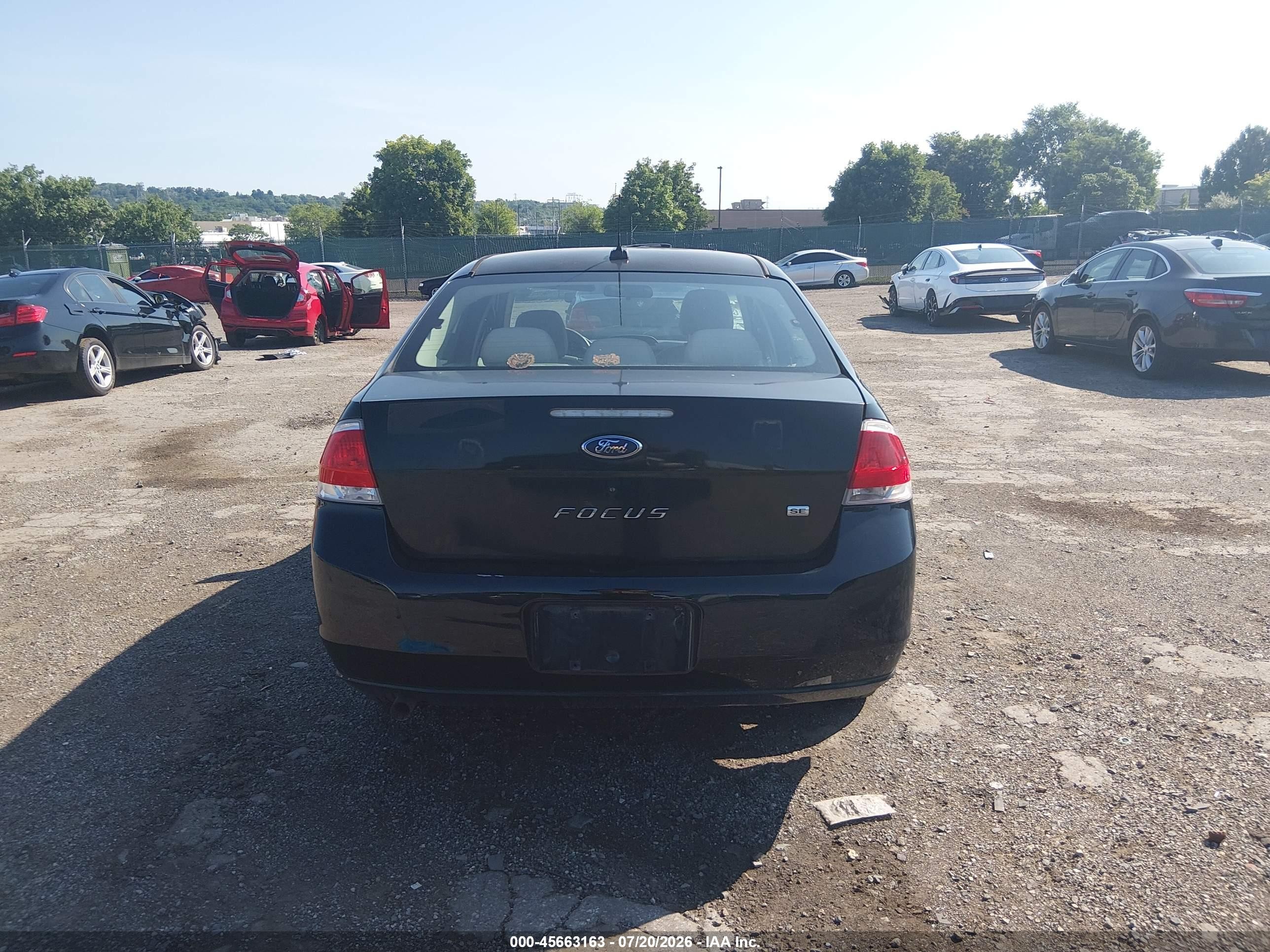 2009 Ford Focus Se Черный vin: 1FAHP35N39W140645