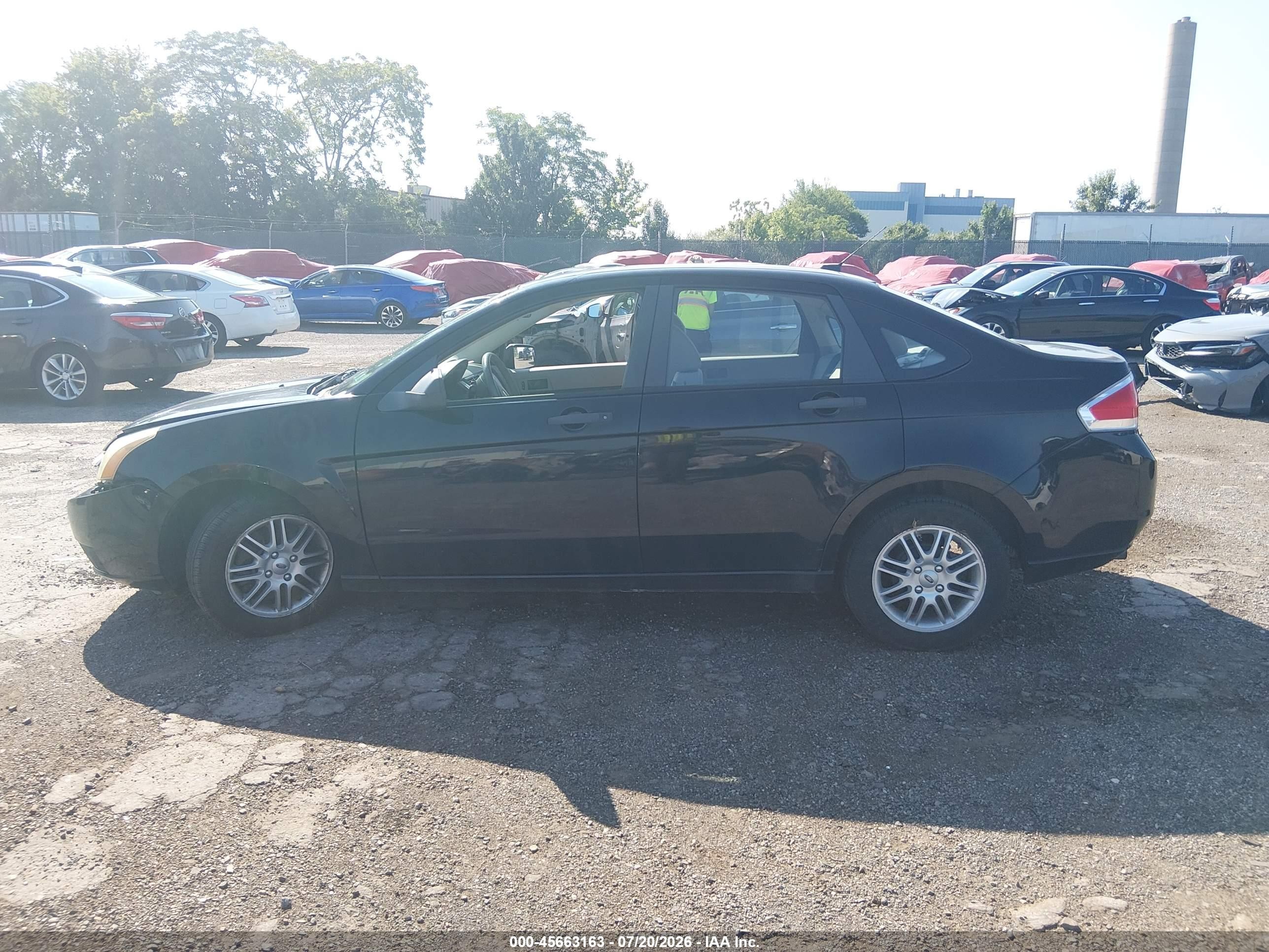 2009 Ford Focus Se Black vin: 1FAHP35N39W140645