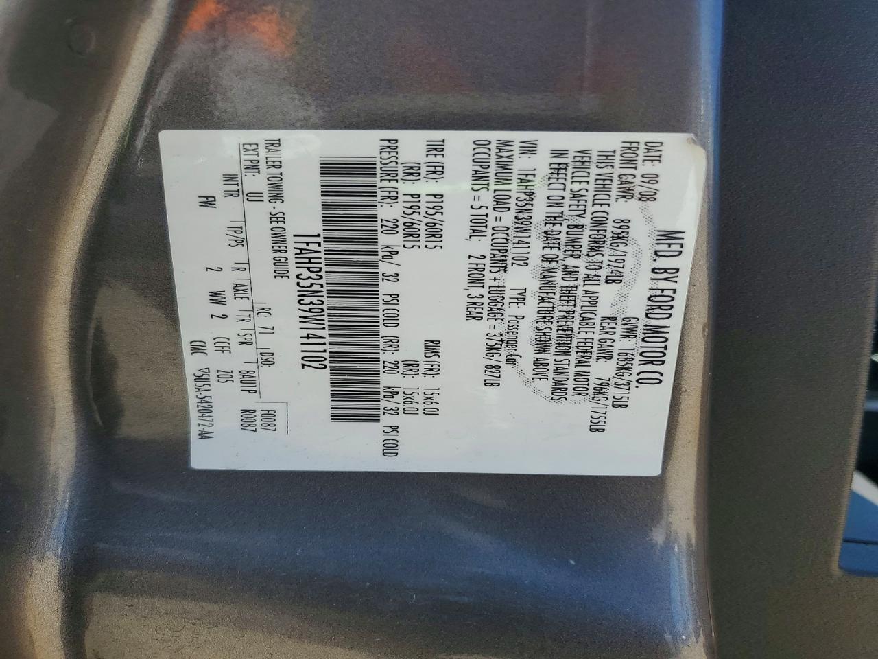 2009 Ford Focus Se Gray vin: 1FAHP35N39W141102