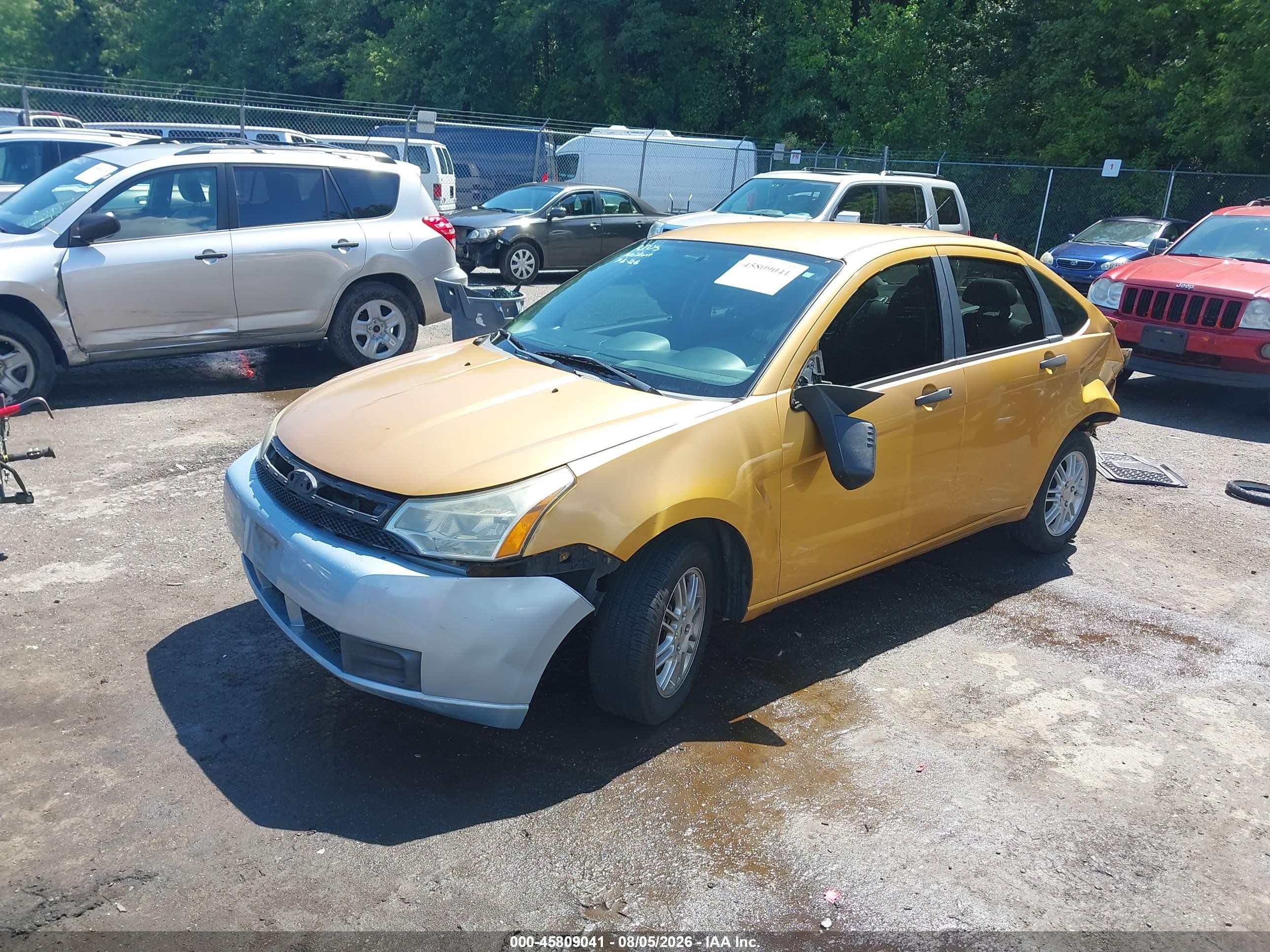 2009 Ford Focus Se Orange vin: 1FAHP35N39W178683
