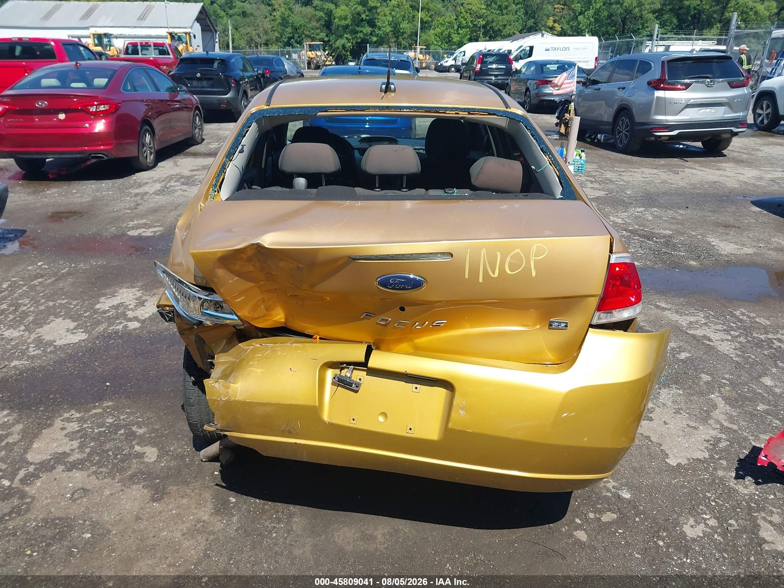 2009 Ford Focus Se Orange vin: 1FAHP35N39W178683