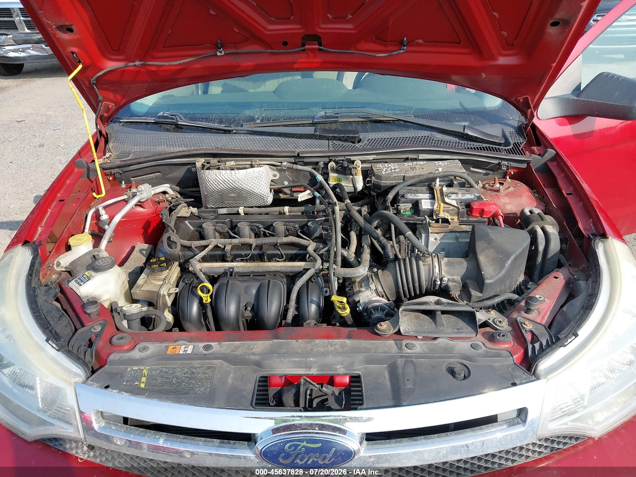 2009 Ford Focus Se Red vin: 1FAHP35N39W248165