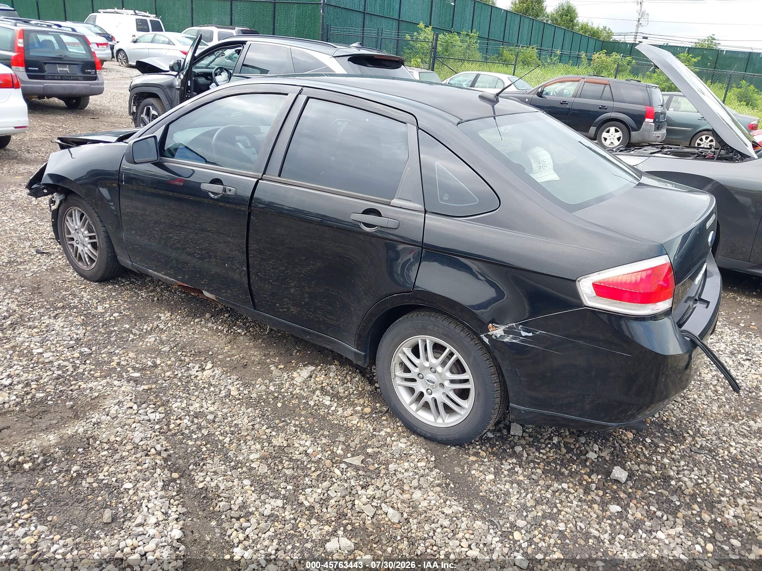 2009 Ford Focus Se Black vin: 1FAHP35N39W252474