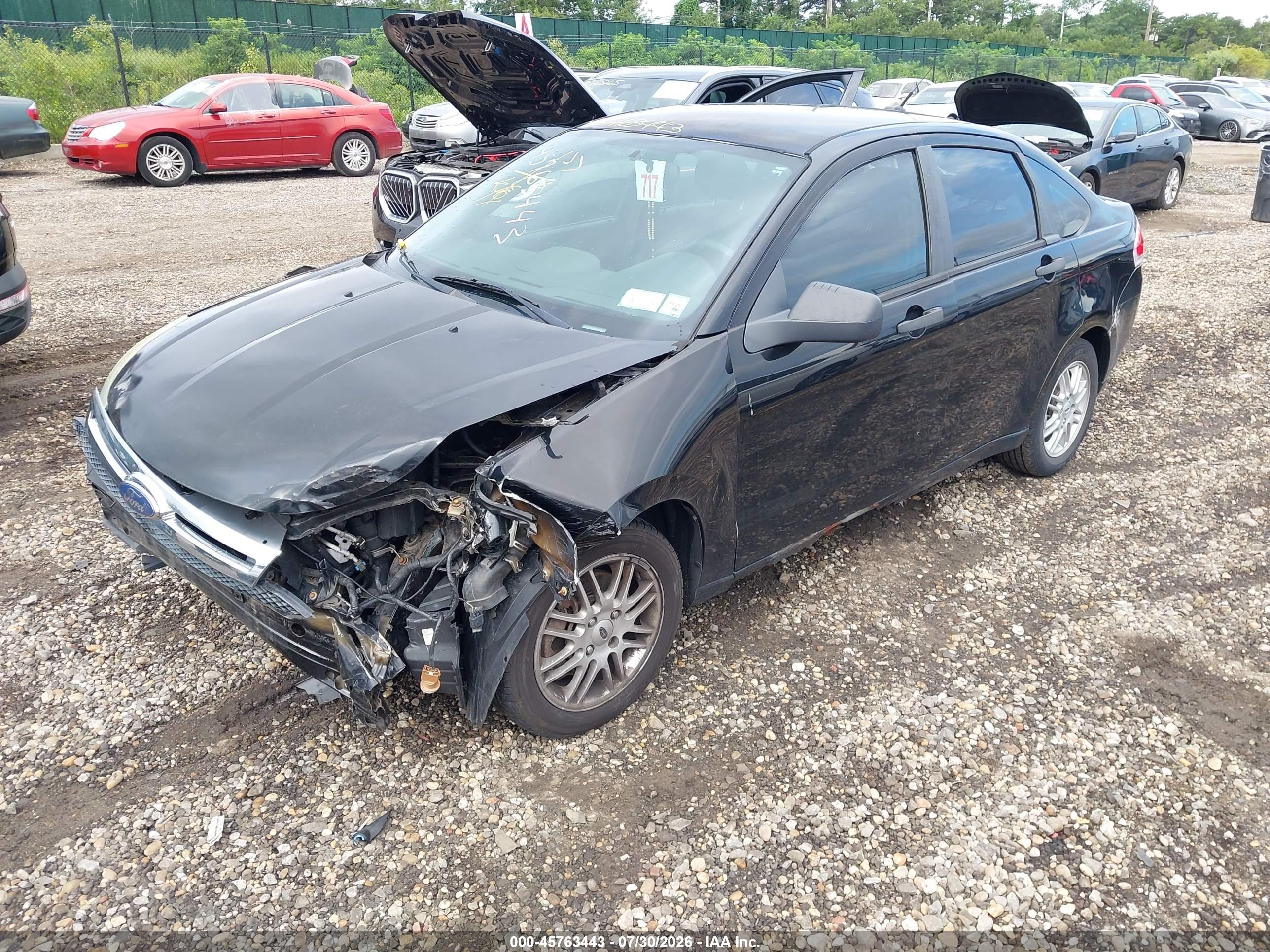 2009 Ford Focus Se Black vin: 1FAHP35N39W252474