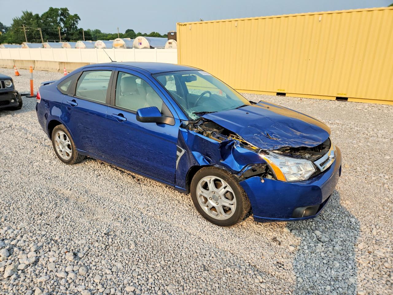 2008 Ford Focus Se Blue vin: 1FAHP35N48W100749