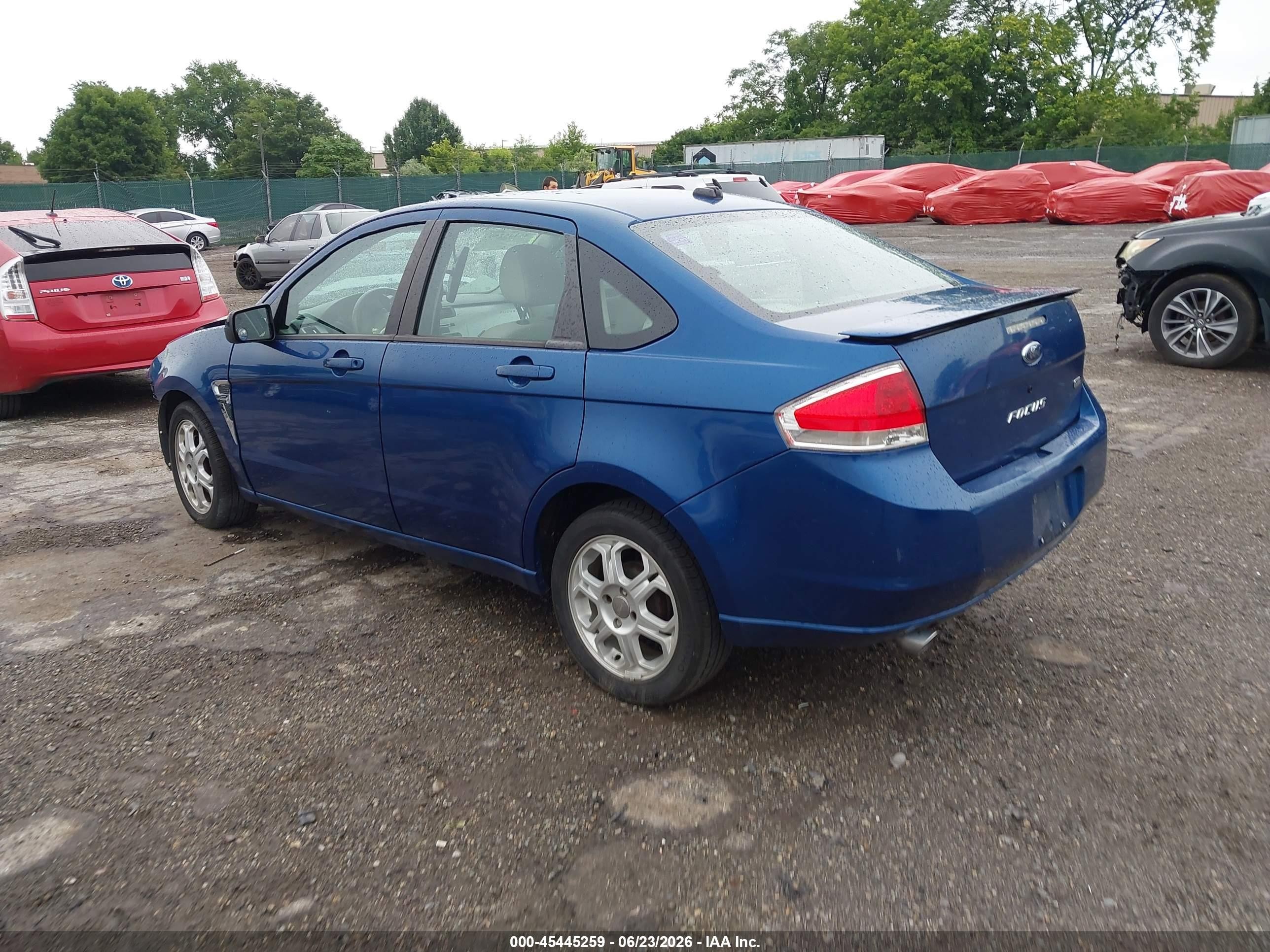 2008 Ford Focus Se/ses Blue vin: 1FAHP35N48W132522