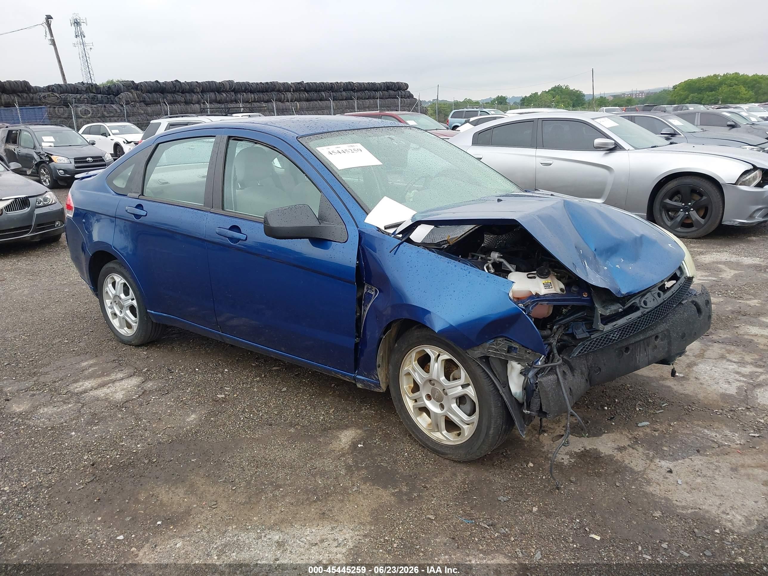 2008 Ford Focus Se/ses Blue vin: 1FAHP35N48W132522