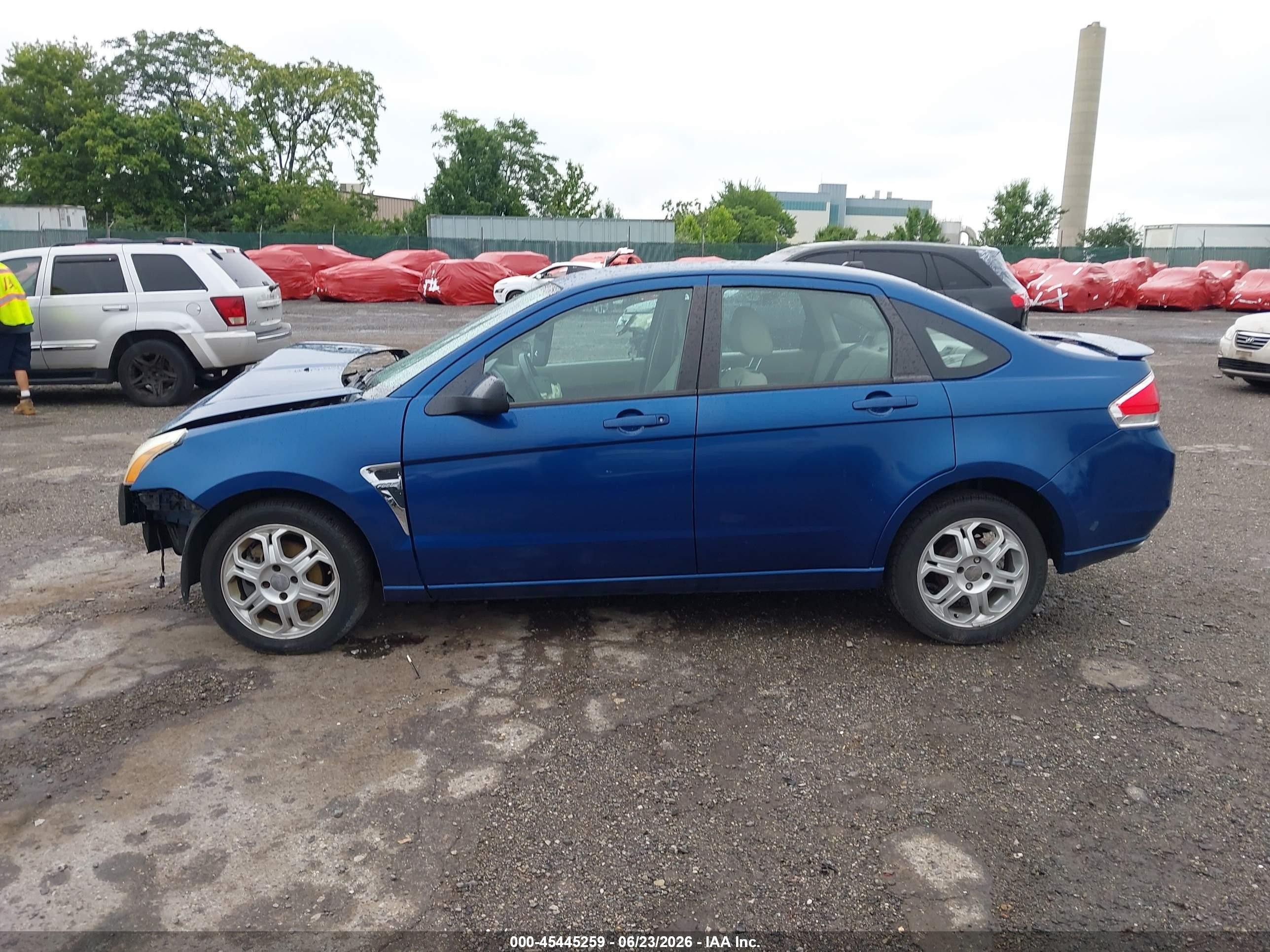2008 Ford Focus Se/ses Blue vin: 1FAHP35N48W132522