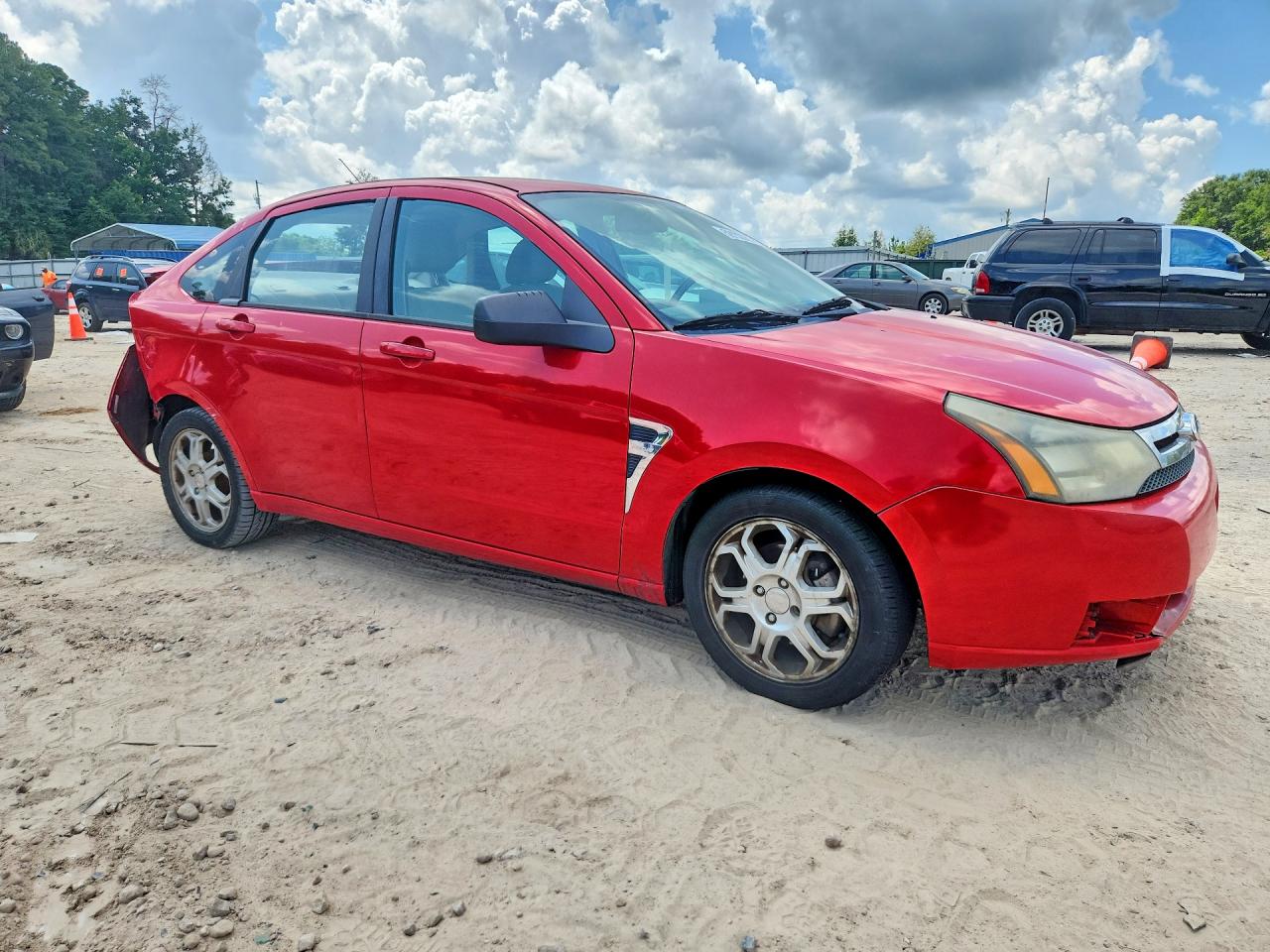 2008 Ford Focus Se Red vin: 1FAHP35N48W183373