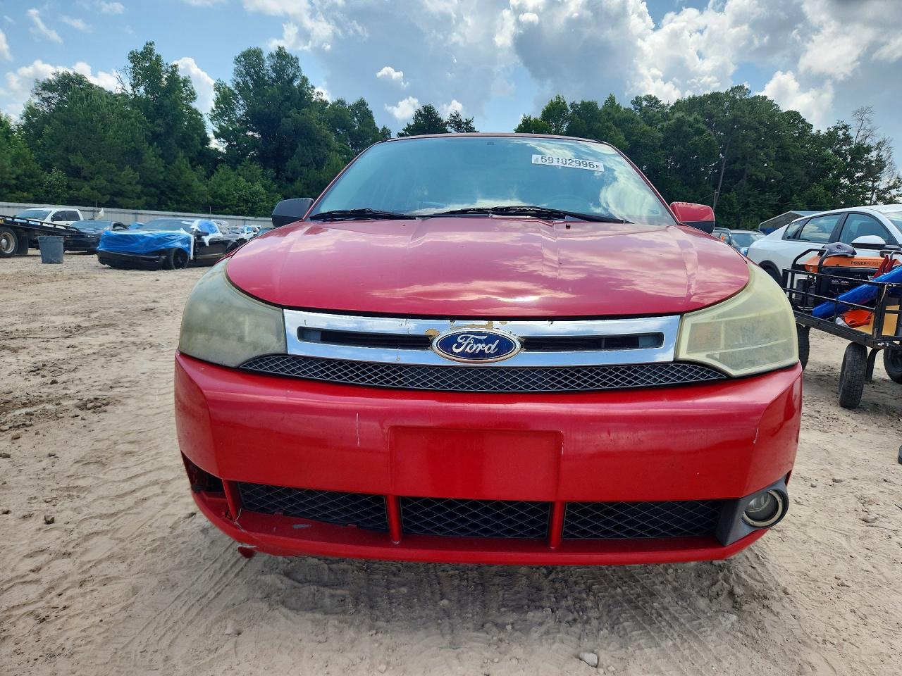 2008 Ford Focus Se Red vin: 1FAHP35N48W183373