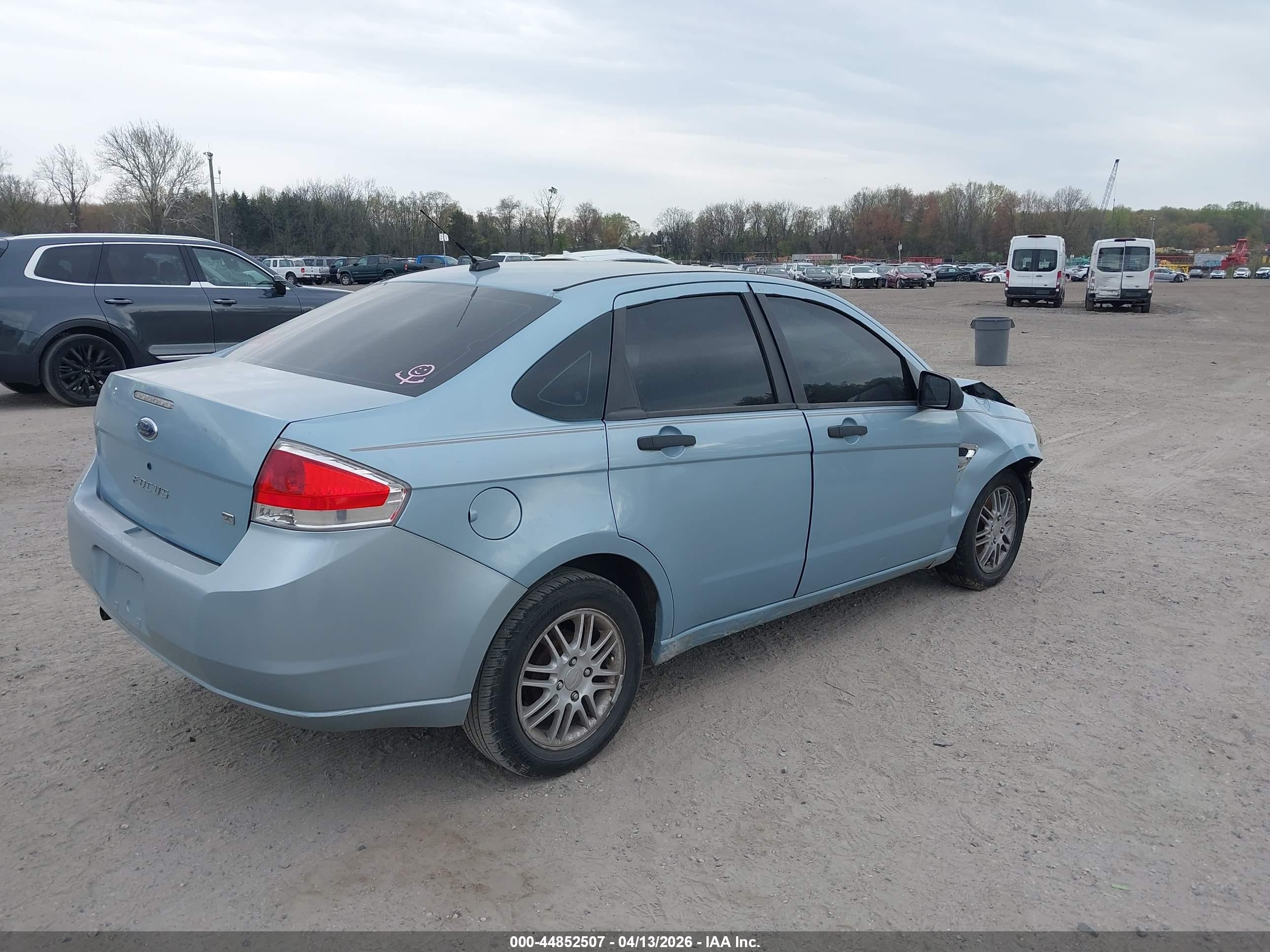 2008 Ford Focus Se/ses Light Blue vin: 1FAHP35N48W200432