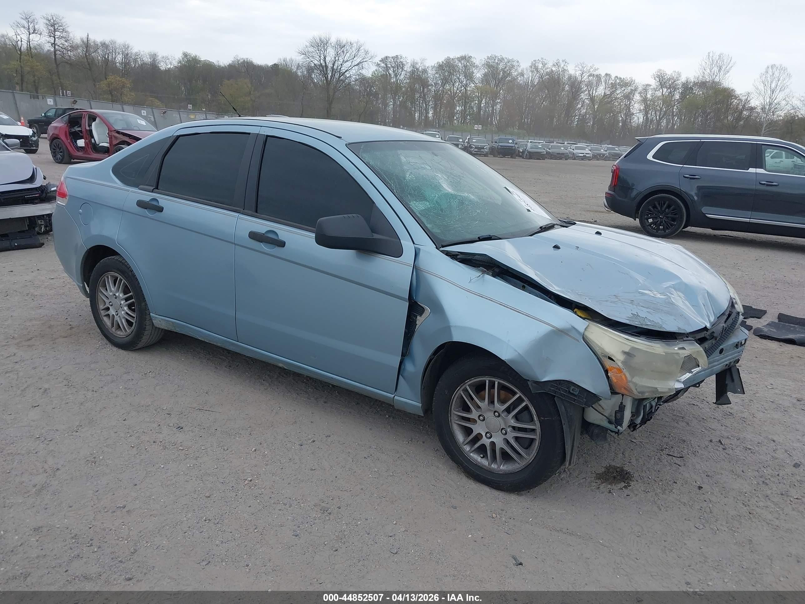 2008 Ford Focus Se/ses Light Blue vin: 1FAHP35N48W200432