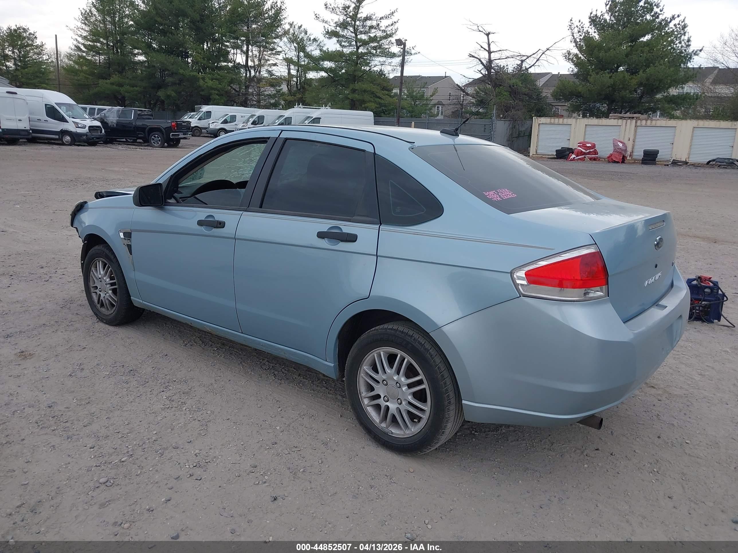 2008 Ford Focus Se/ses Light Blue vin: 1FAHP35N48W200432
